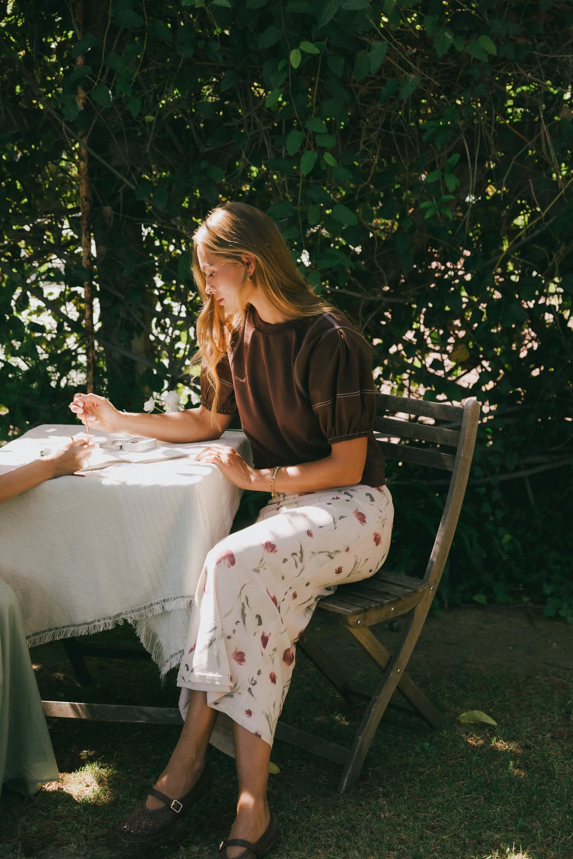 Alison Floral Maxi Skirt sold by bohme product image thumbnail 4