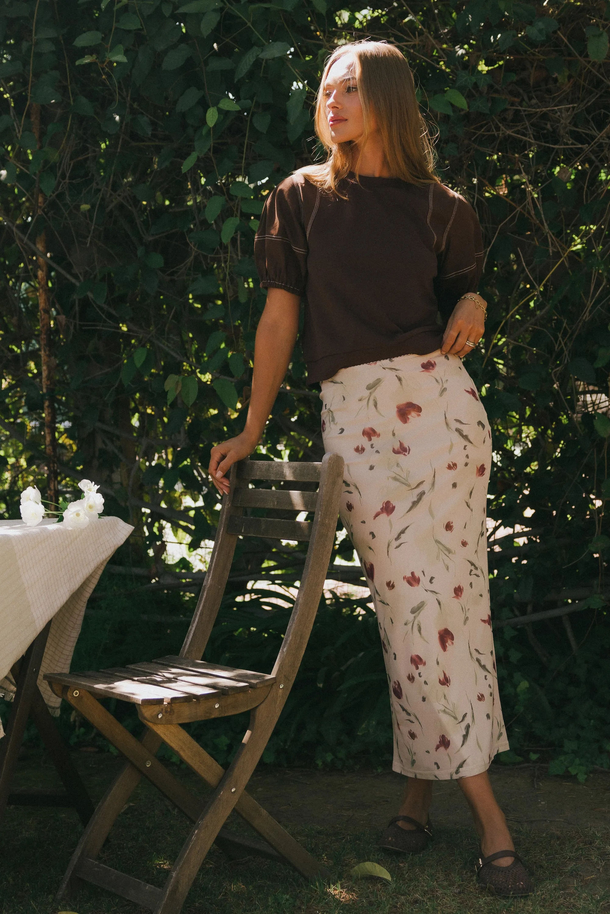 Alison Floral Maxi Skirt sold by bohme