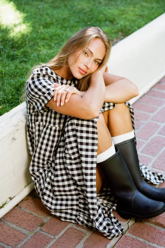 Keyla Plaid Midi Dress sold by bohme