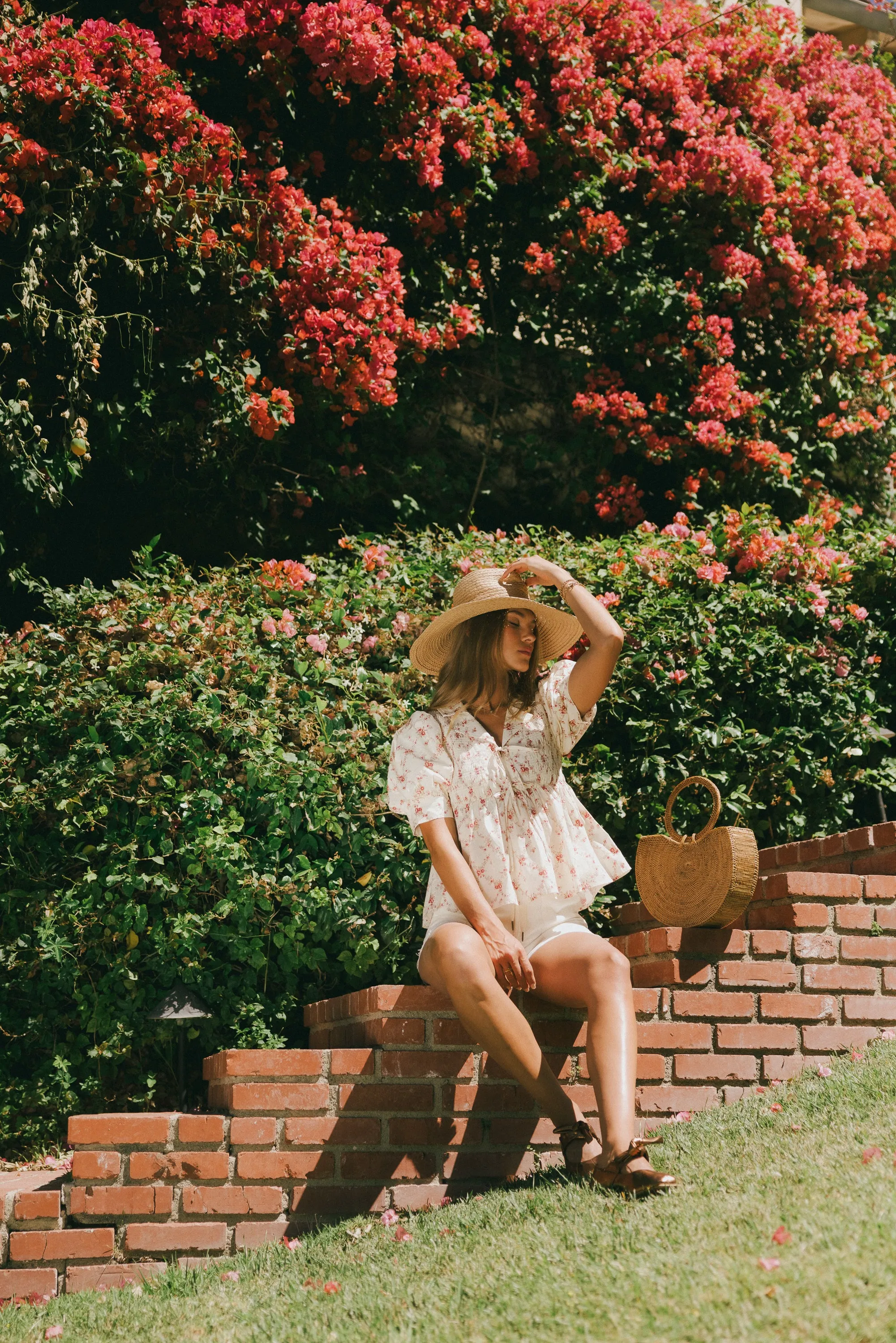 Denise Floral Blouse in Berry - FINAL SALE sold by bohme product image thumbnail 5