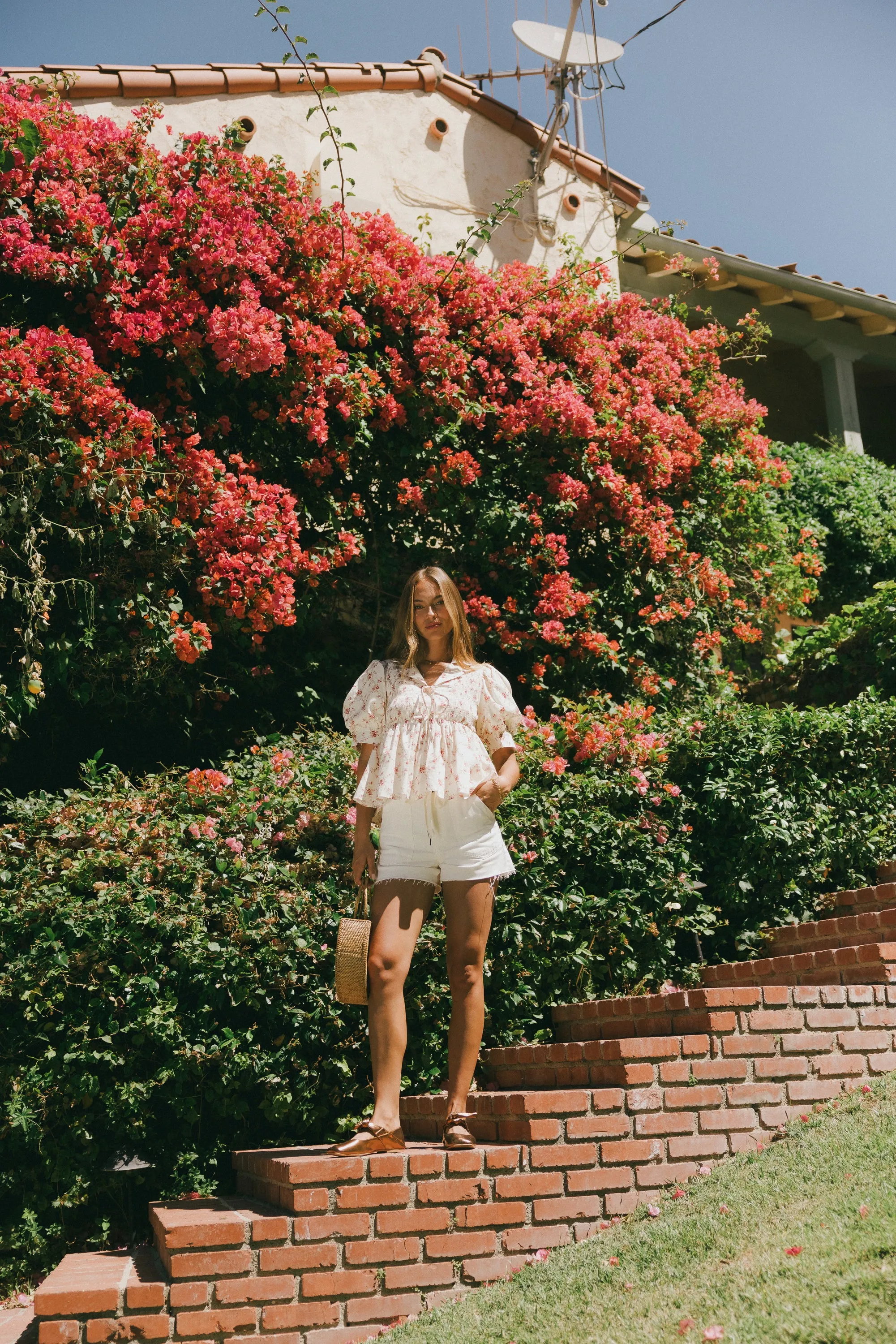 Denise Floral Blouse in Berry - FINAL SALE sold by bohme product image thumbnail 3