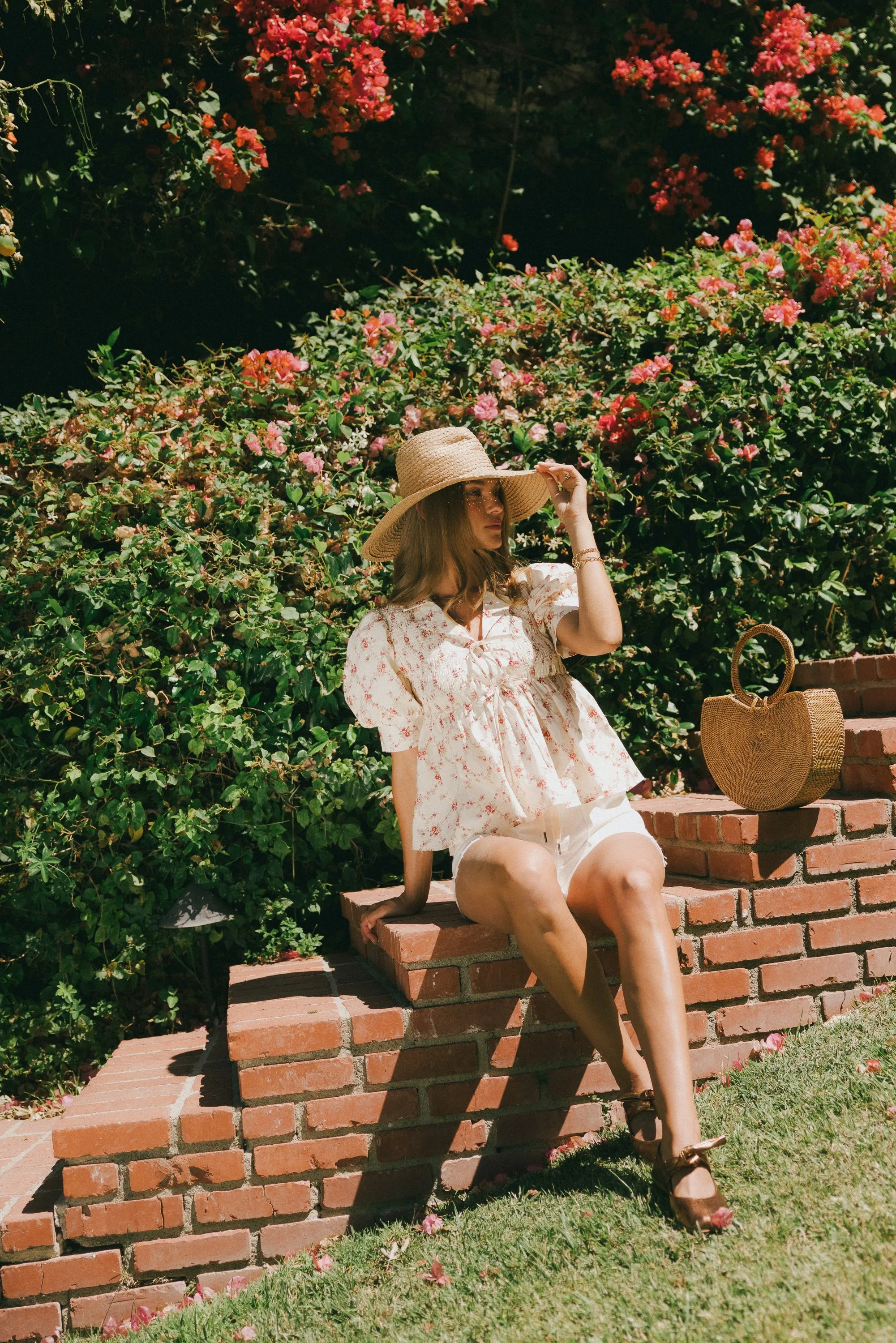 Denise Floral Blouse in Berry - FINAL SALE sold by bohme product image thumbnail 2