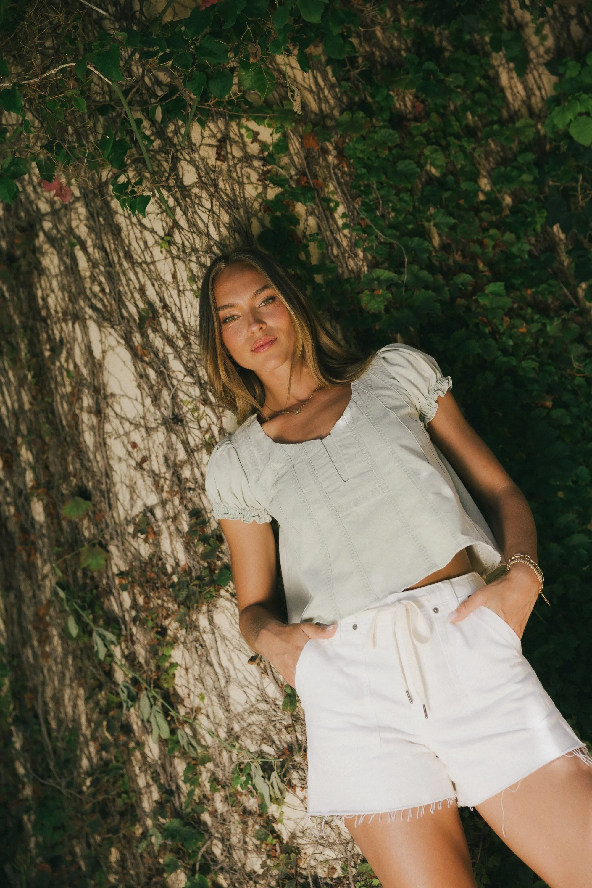 Laney Relaxed Blouse in Sage - FINAL SALE sold by bohme product image thumbnail 4