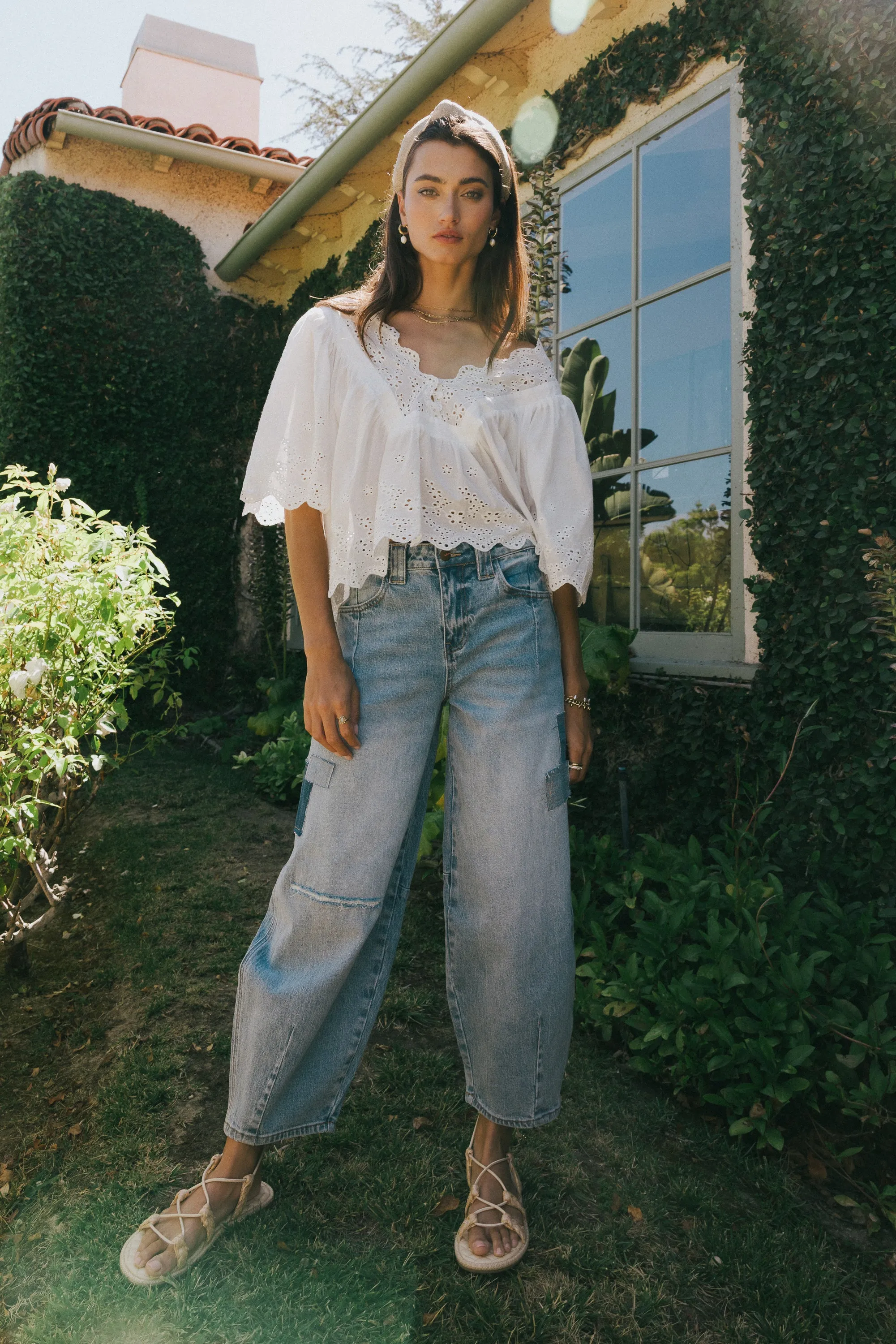 Jane Patchwork Barrel Jeans - FINAL SALE sold by bohme