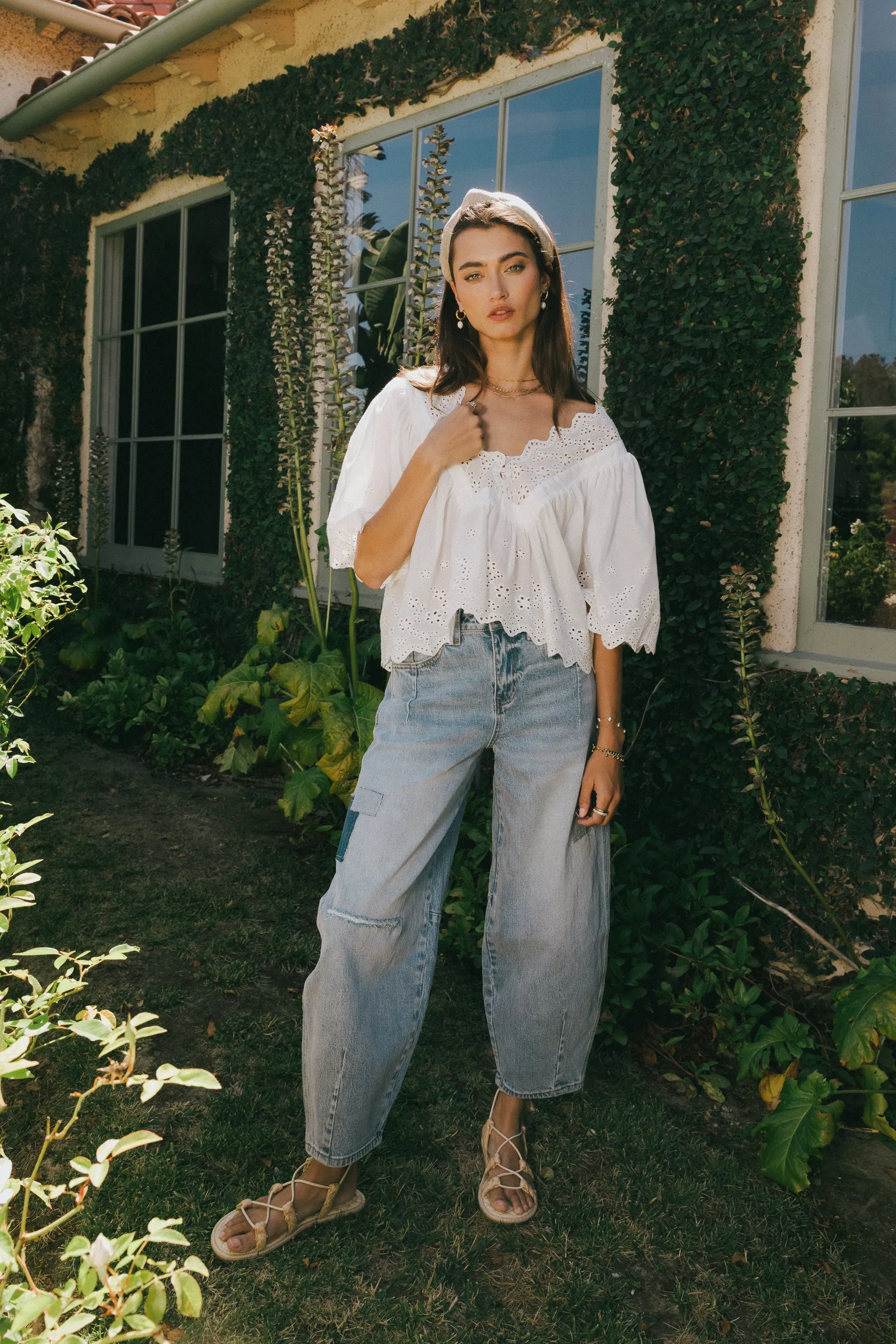 Jane Patchwork Barrel Jeans - FINAL SALE sold by bohme product image thumbnail 4