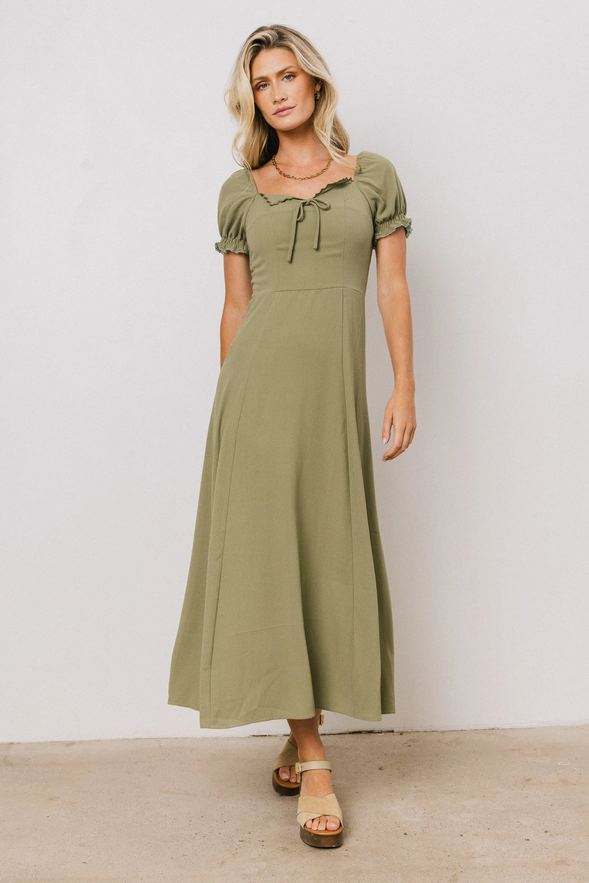 Maddox Midi Dress in Sage - FINAL SALE sold by bohme
