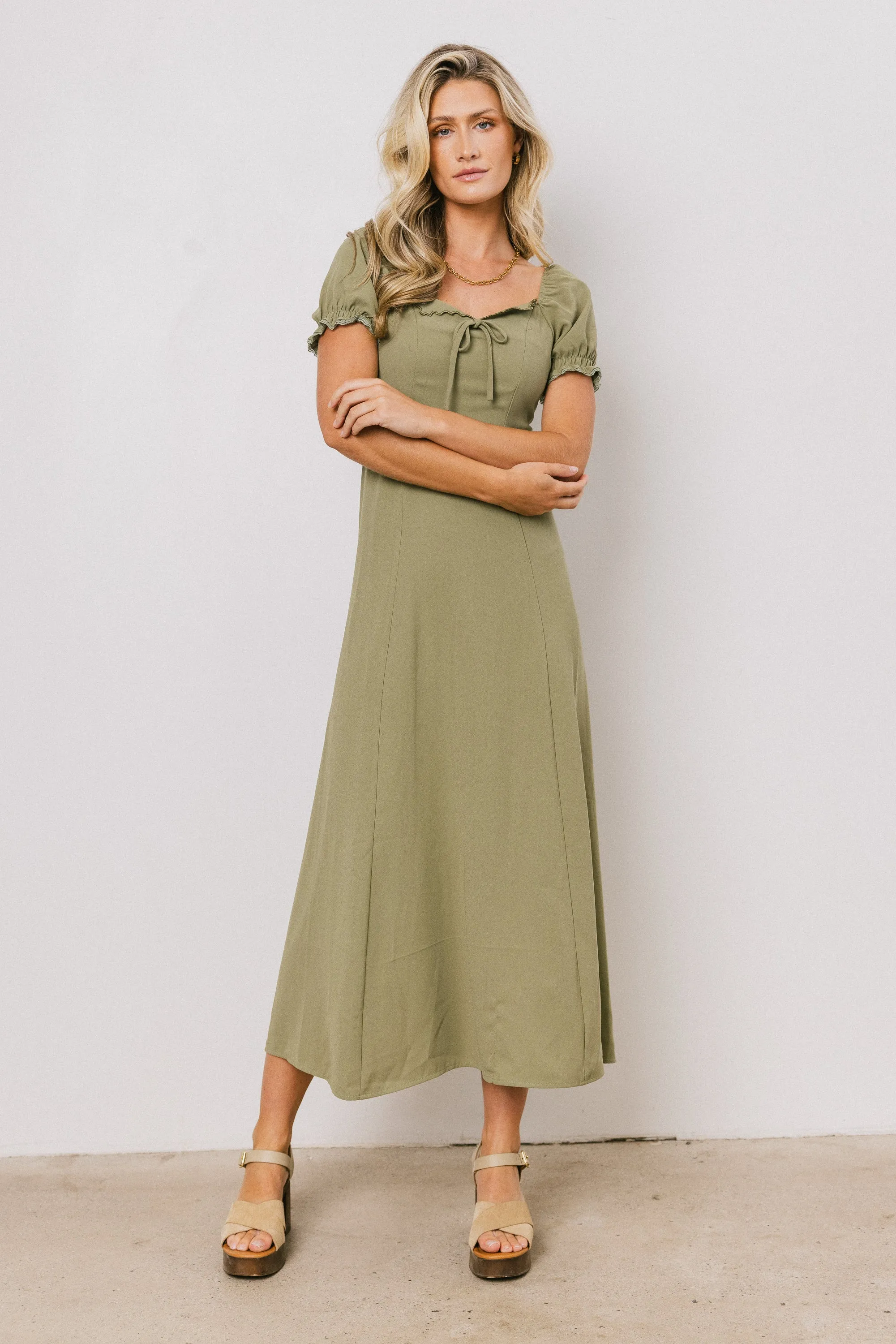Maddox Midi Dress in Sage - FINAL SALE sold by bohme product image thumbnail 3