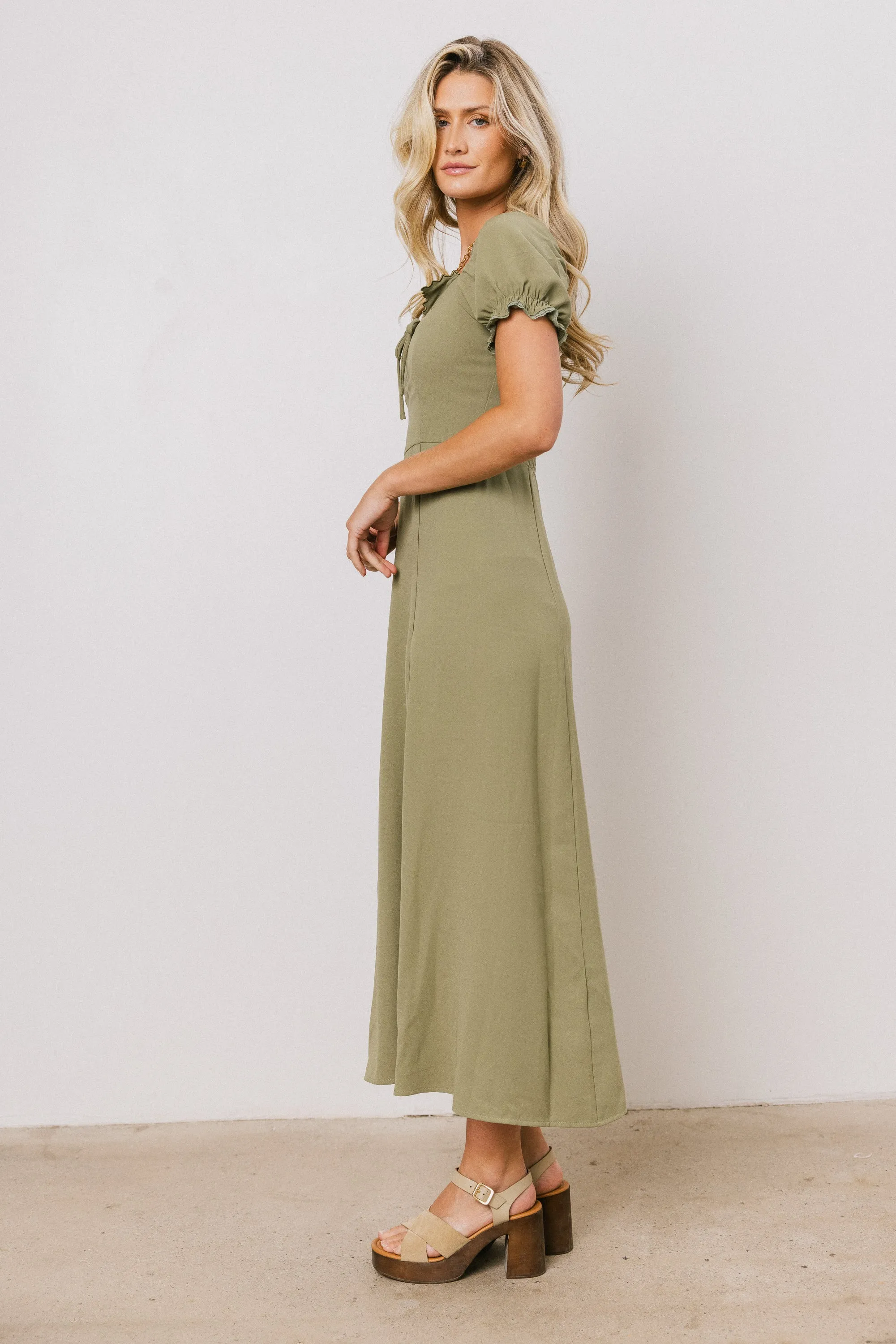 Maddox Midi Dress in Sage - FINAL SALE sold by bohme product image thumbnail 5