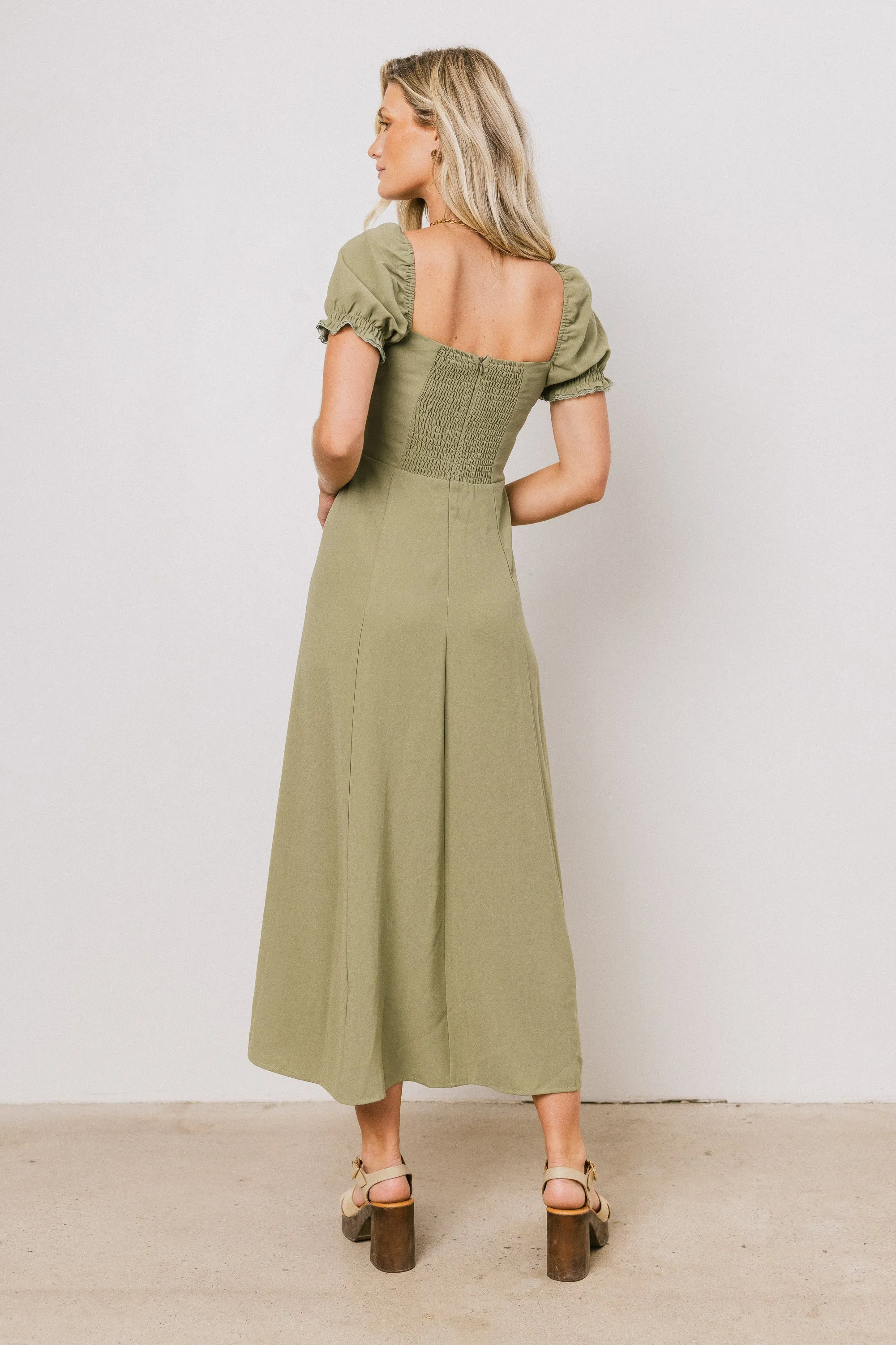 Maddox Midi Dress in Sage - FINAL SALE sold by bohme product image thumbnail 4