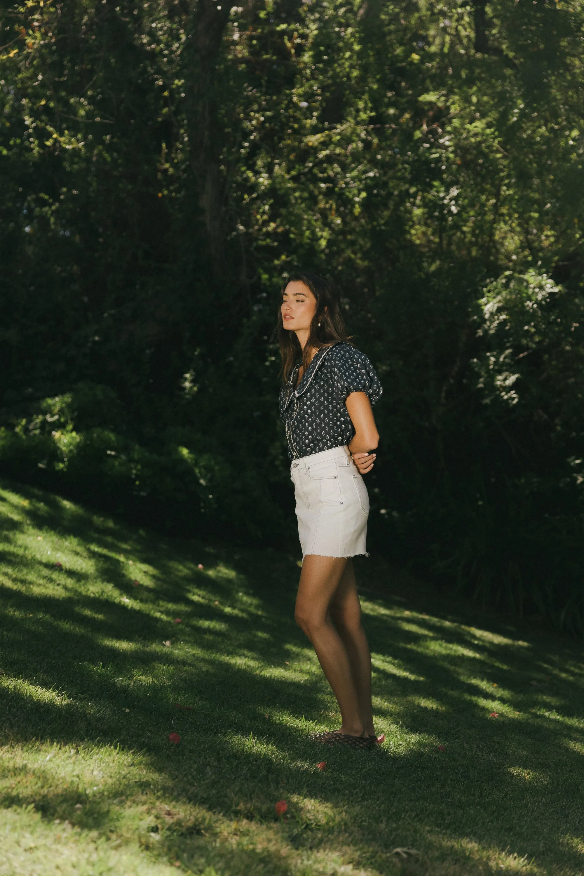 Kayla Collared Blouse in Navy - FINAL SALE sold by bohme product image thumbnail 4