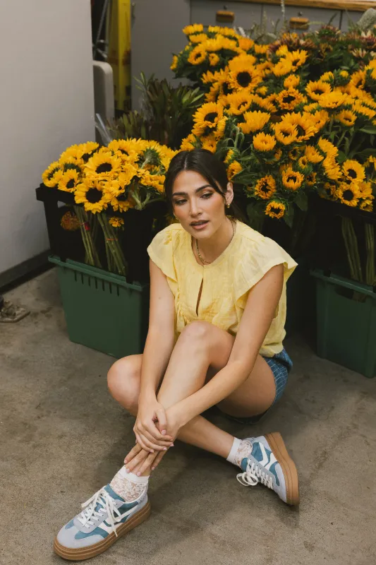 Leia Blouse in Yellow - FINAL SALE sold by bohme