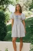 Arlet Smocked Mini Dress sold by bohme