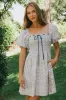 Arlet Smocked Mini Dress sold by bohme