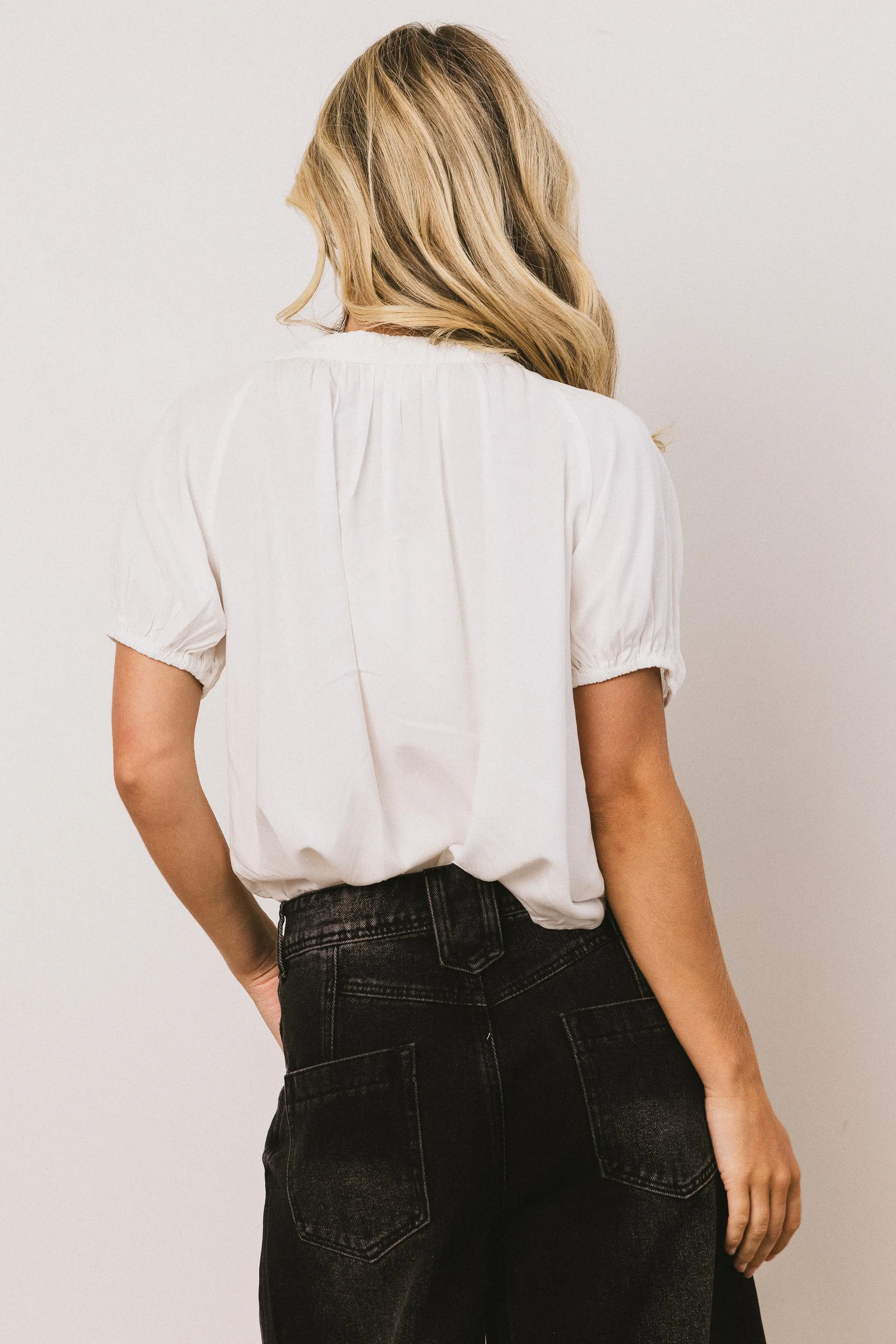 Cohen Bow Blouse in Off White - FINAL SALE sold by bohme product image thumbnail 3