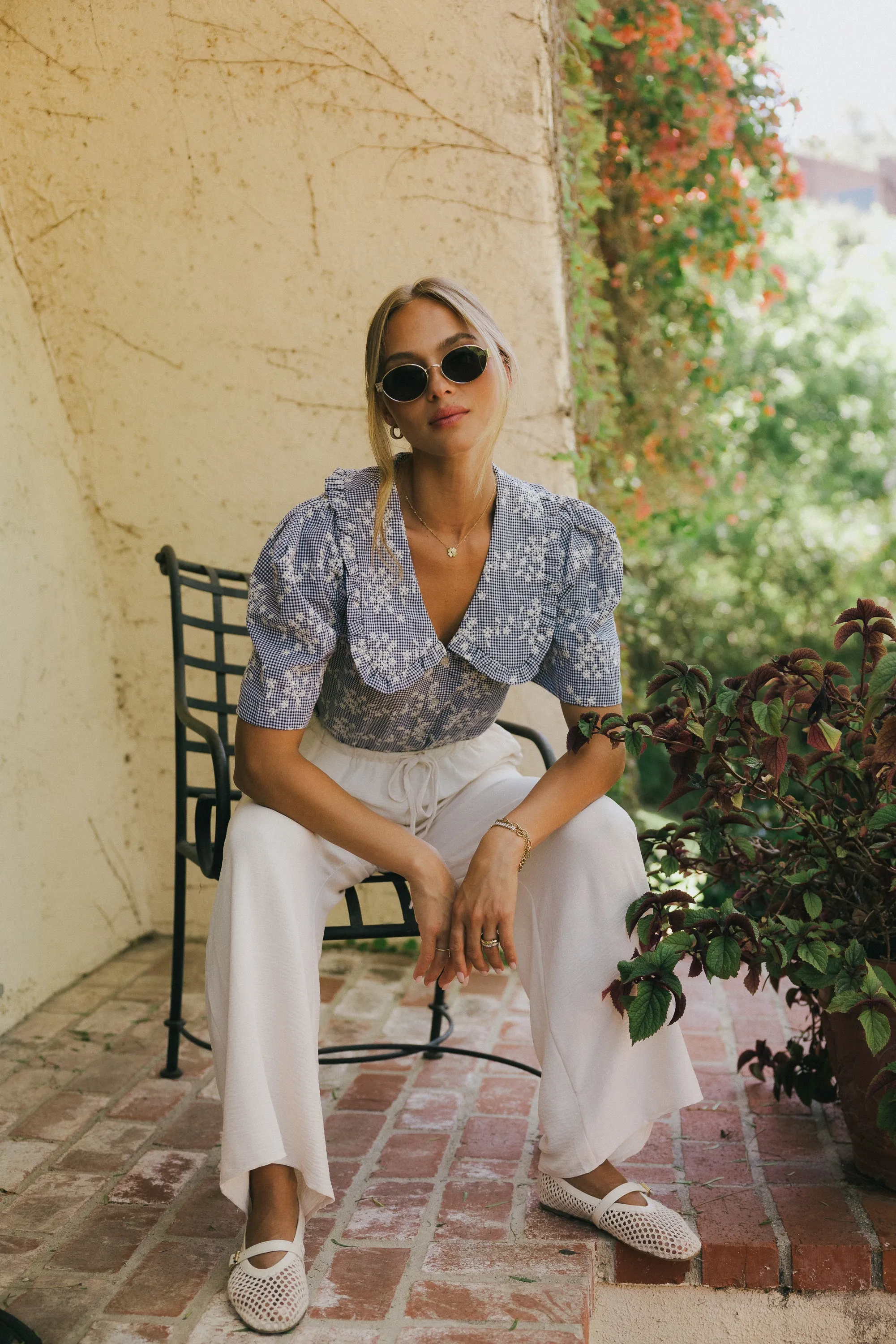 Amari Gingham Blouse - FINAL SALE sold by bohme product image thumbnail 3