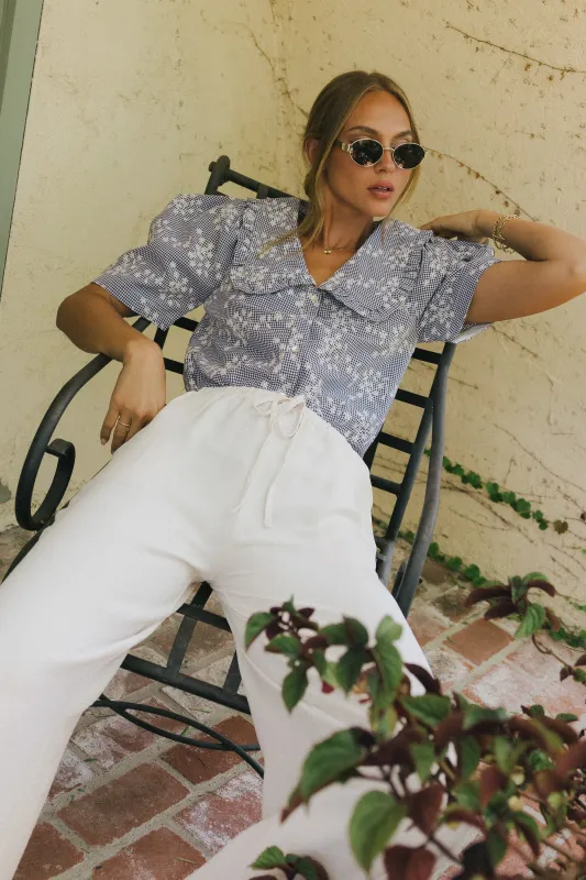 Amari Gingham Blouse sold by bohme