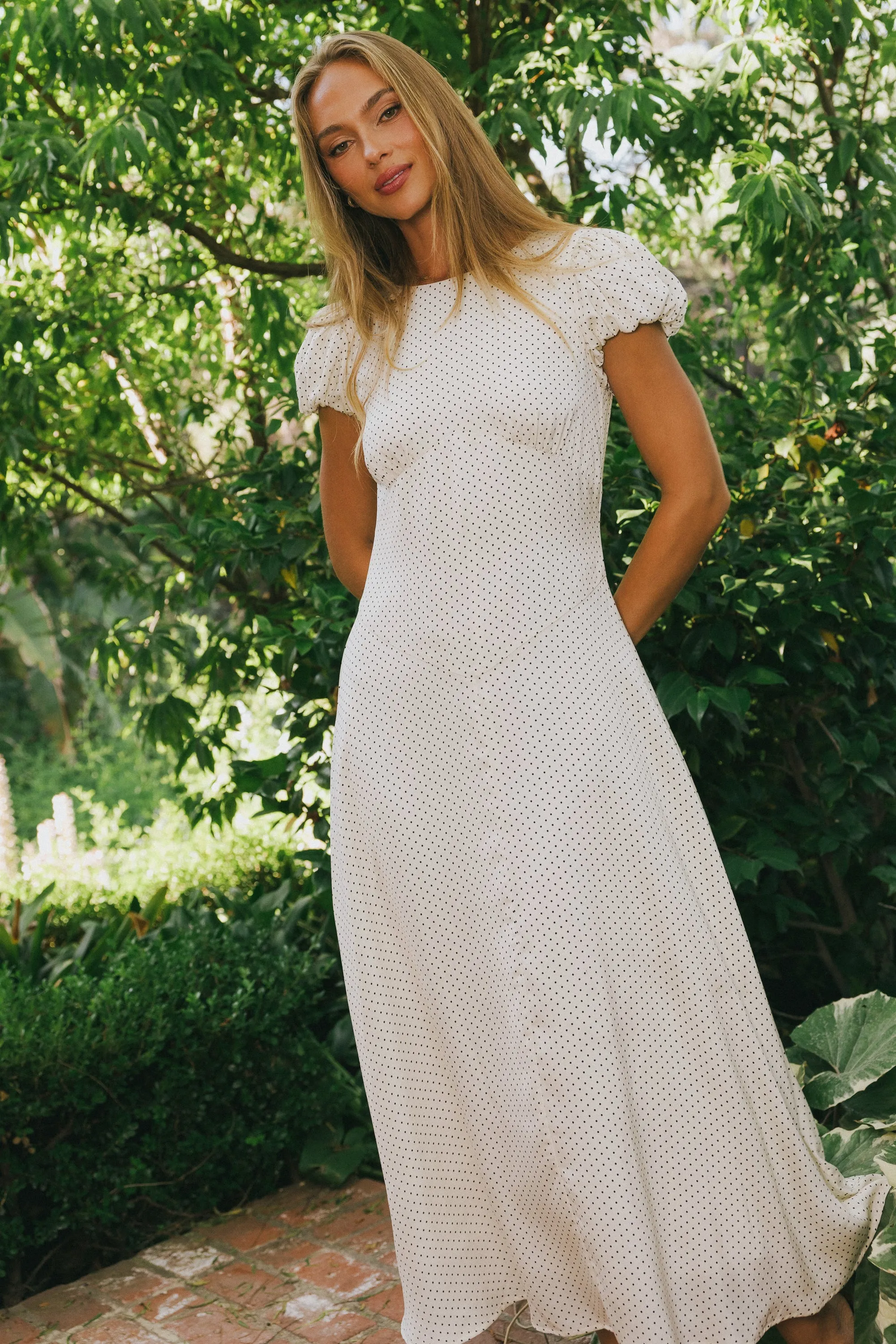 Karla Polka Dot Maxi Dress sold by bohme product image thumbnail 5