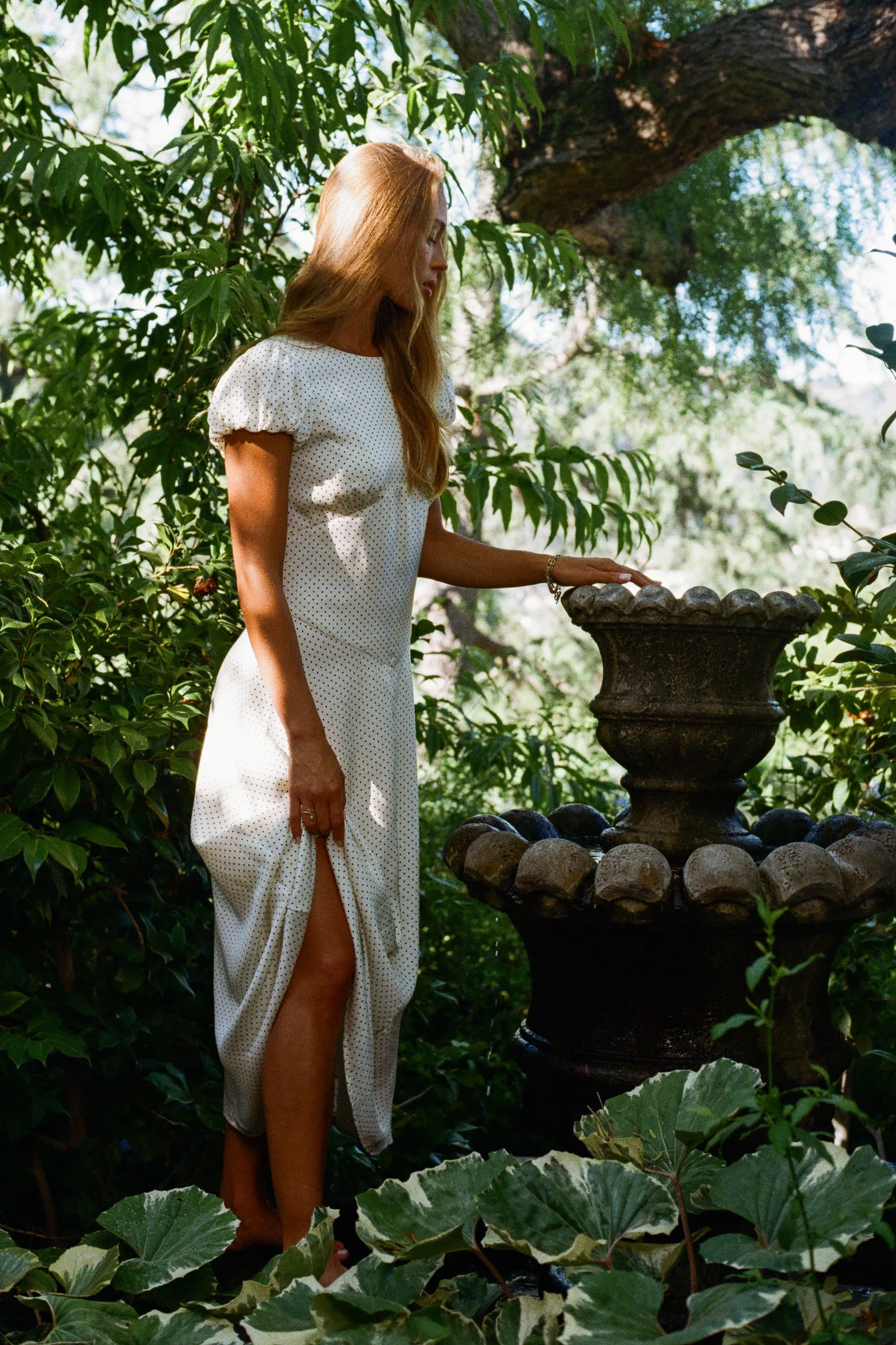 Karla Polka Dot Maxi Dress sold by bohme product image thumbnail 3