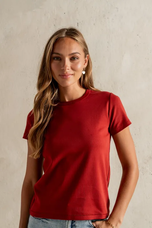Mckenna T-Shirt in Brick sold by bohme