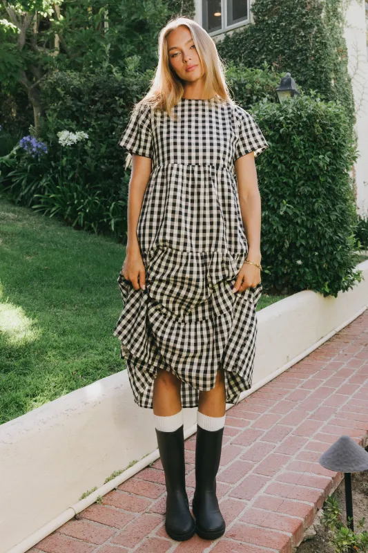 Keyla Plaid Midi Dress - FINAL SALE sold by bohme