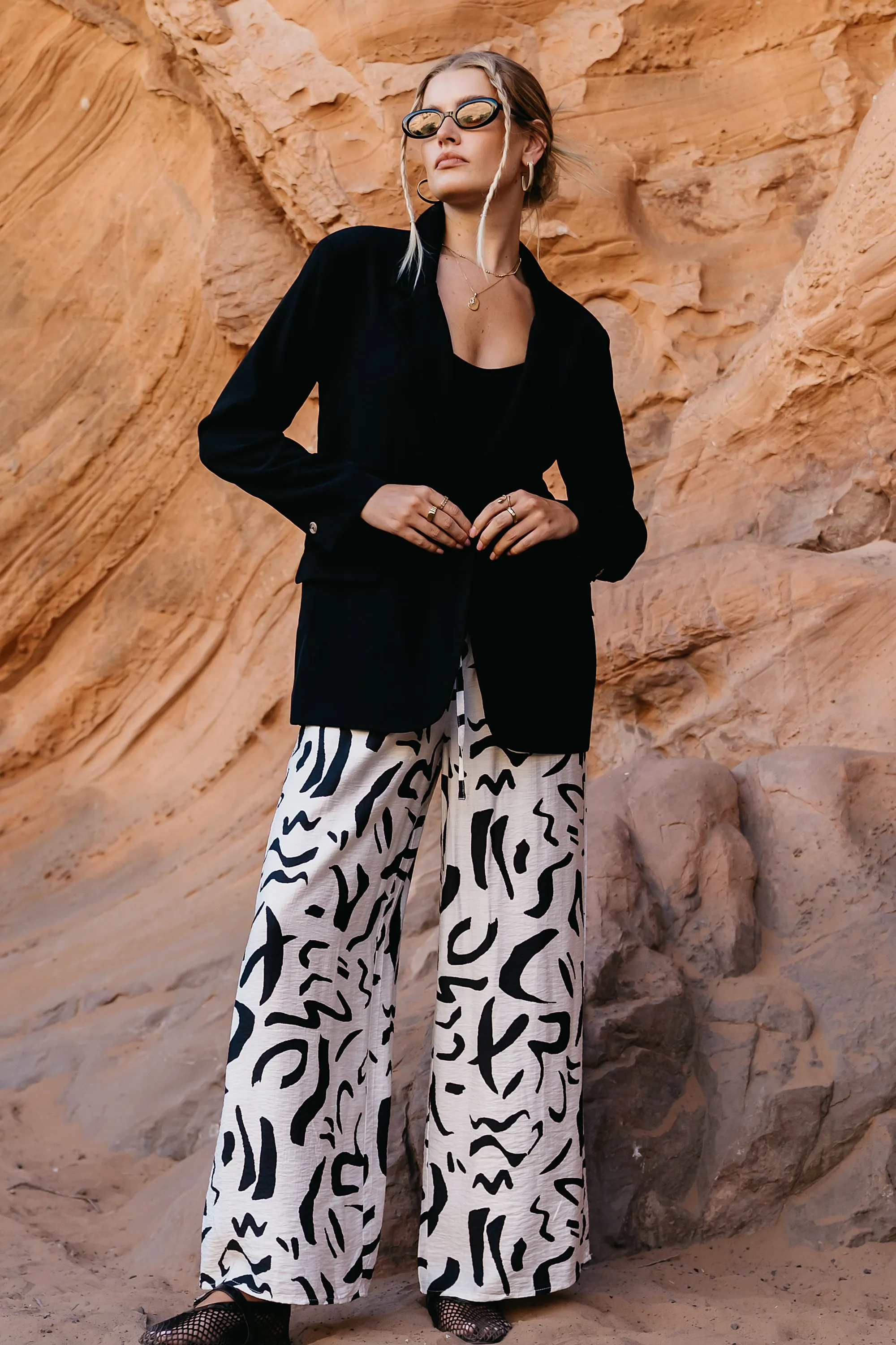 Dylan Wide Leg Pants in Natural - FINAL SALE sold by bohme