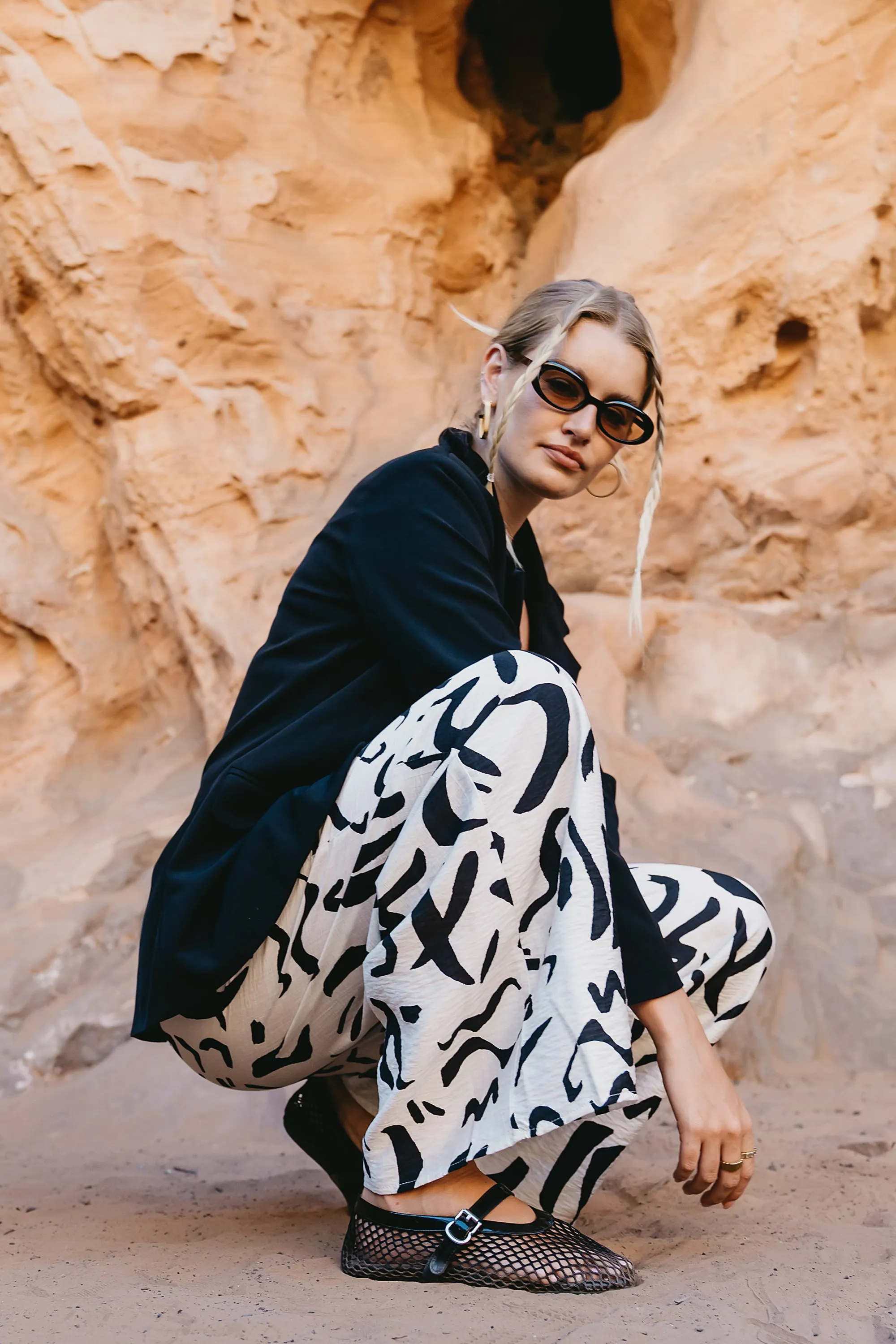 Dylan Wide Leg Pants in Natural - FINAL SALE sold by bohme product image thumbnail 4