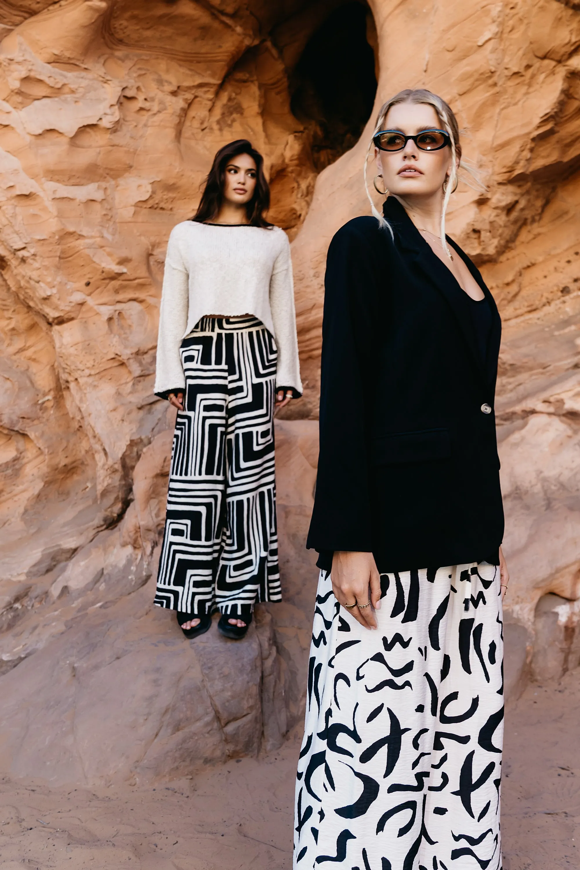 Dylan Wide Leg Pants in Natural - FINAL SALE sold by bohme product image thumbnail 3