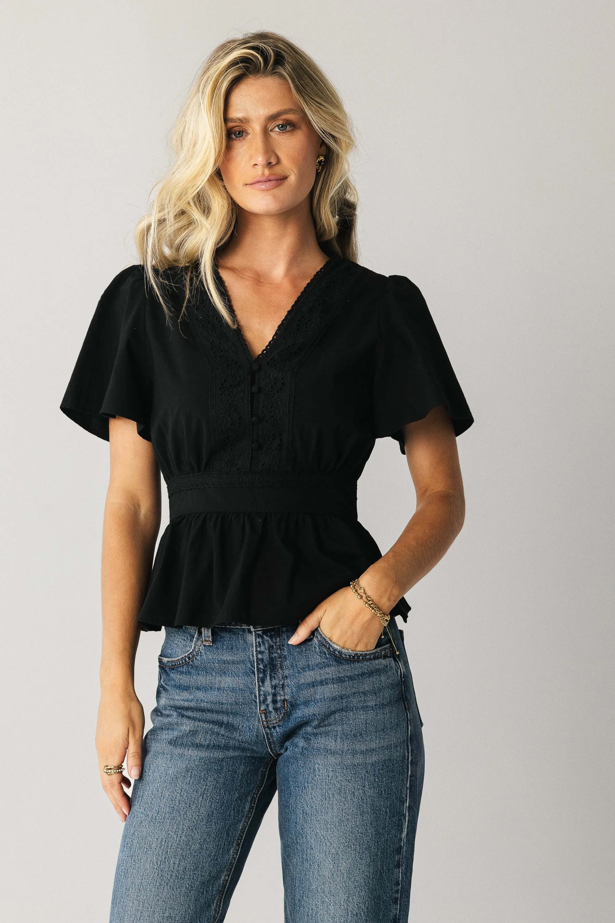 Neo Embroidered Blouse in Black - FINAL SALE sold by bohme product image thumbnail 3