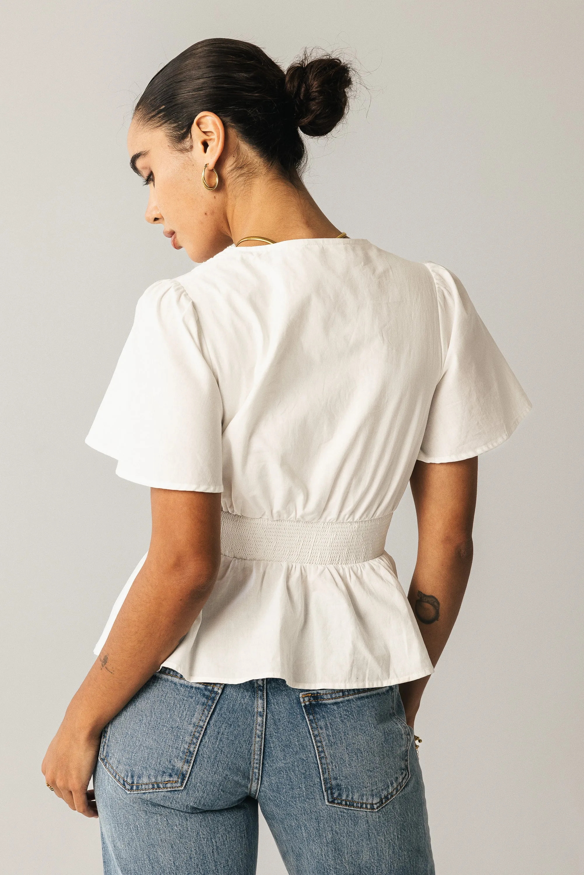 Neo Embroidered Blouse in Ivory - FINAL SALE sold by bohme product image thumbnail 5