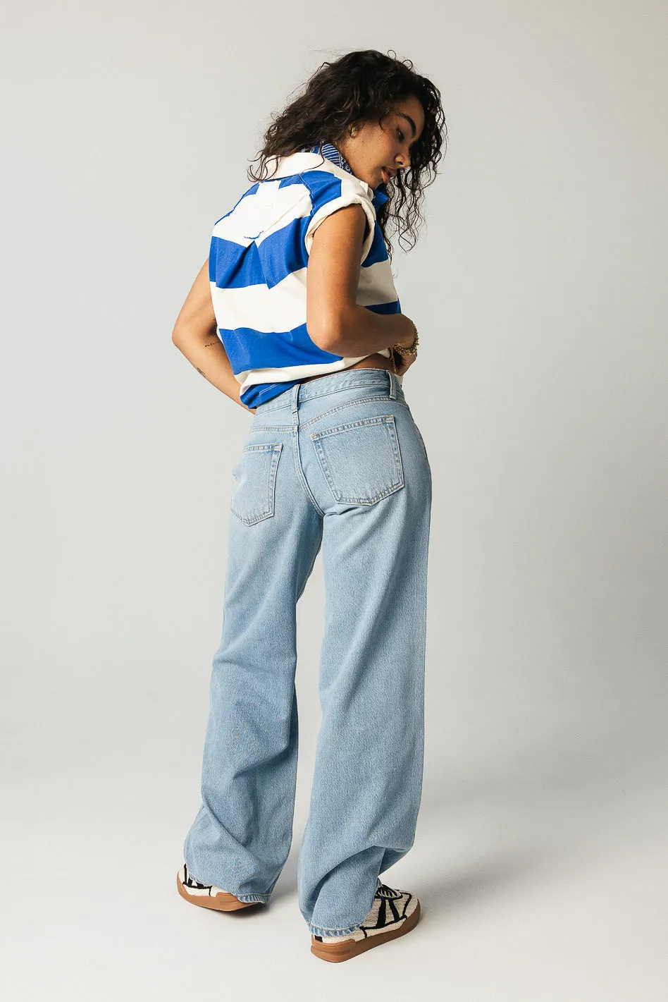 Blake Striped Top in Blue sold by bohme product image thumbnail 5