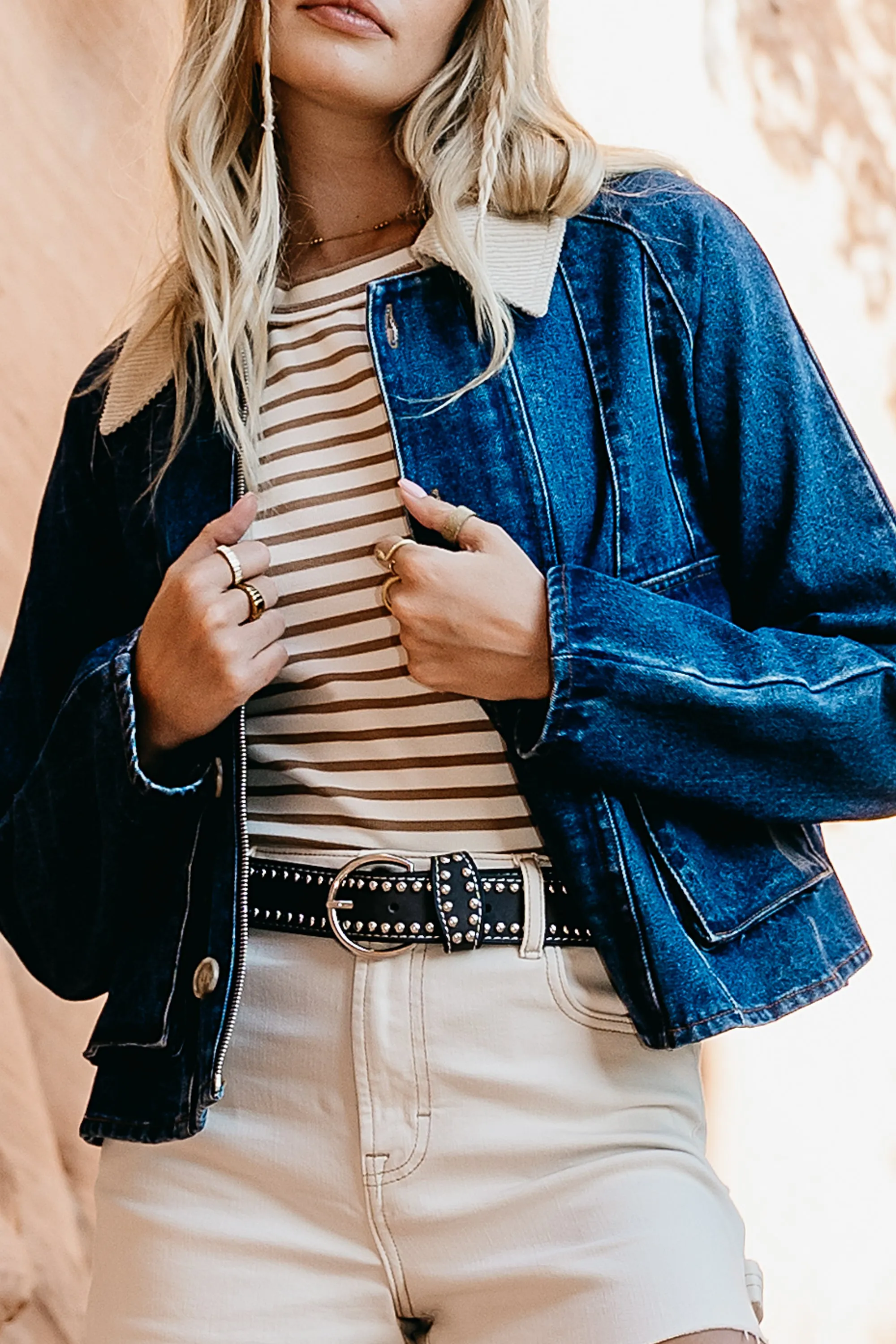 Zia Striped Tank in Sand sold by bohme product image thumbnail 2