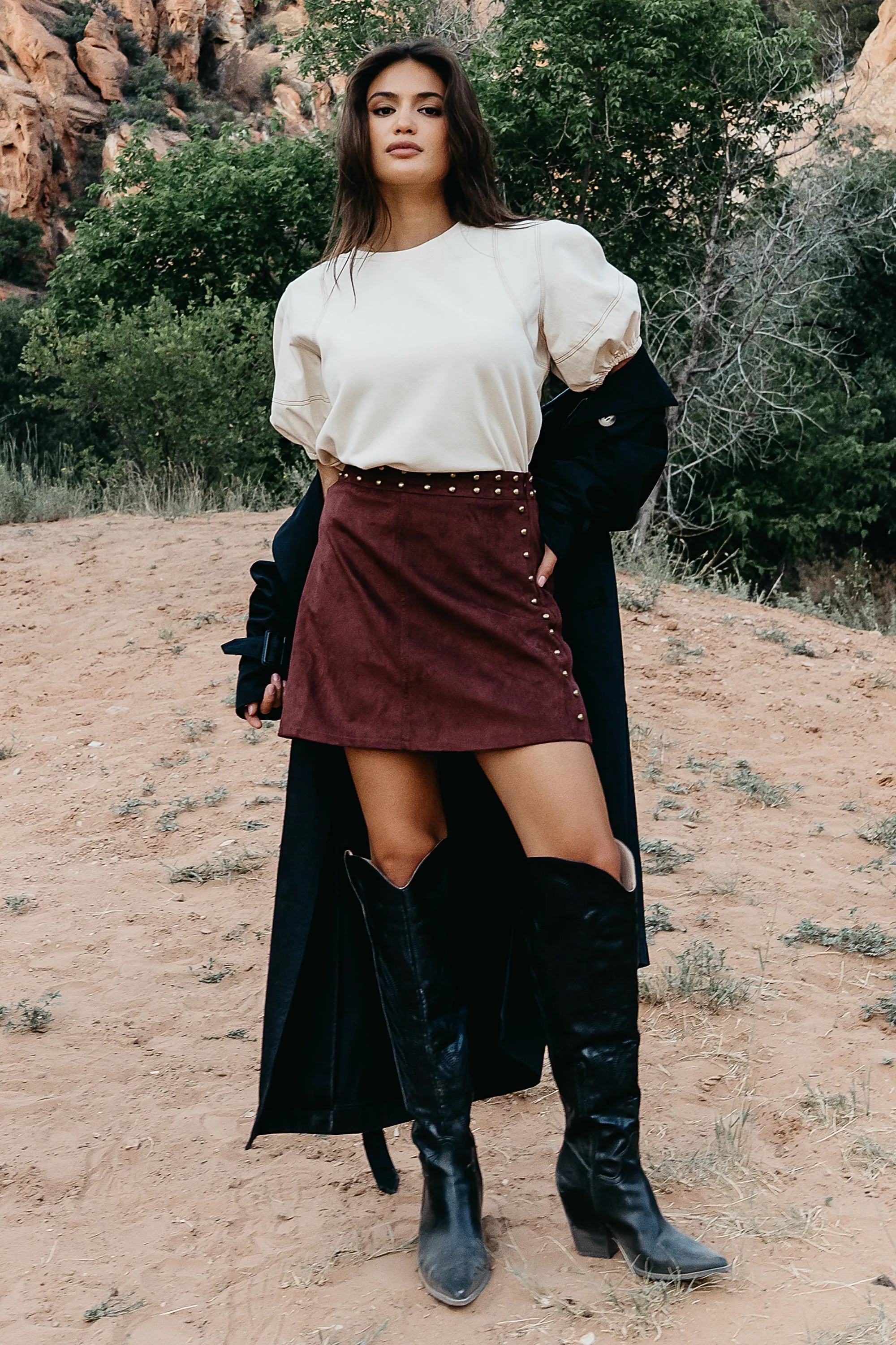 Aspen Puff Sleeve Top in Ecru sold by bohme product image thumbnail 2