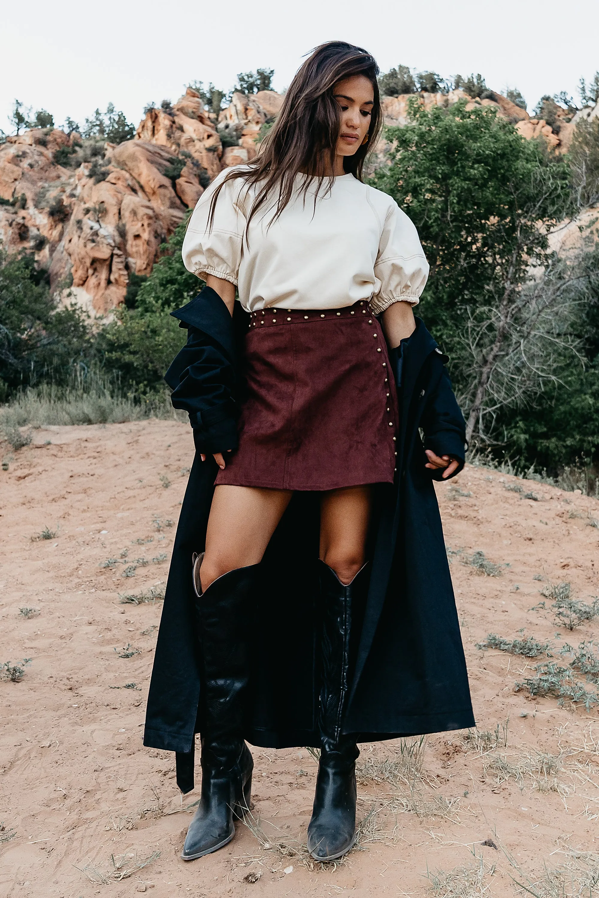 Aspen Puff Sleeve Top in Ecru sold by bohme product image thumbnail 4