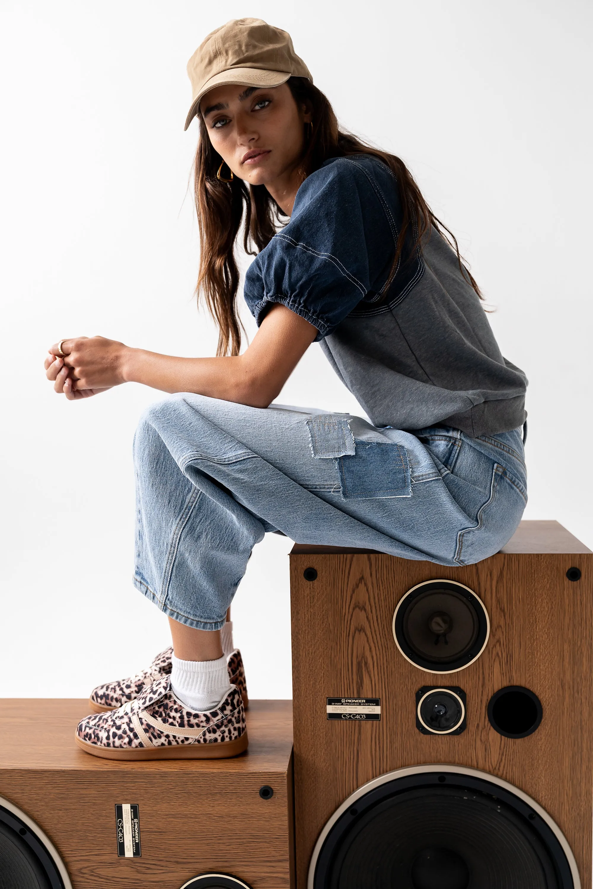 Rory Contrast Top in Denim - FINAL SALE sold by bohme product image thumbnail 3