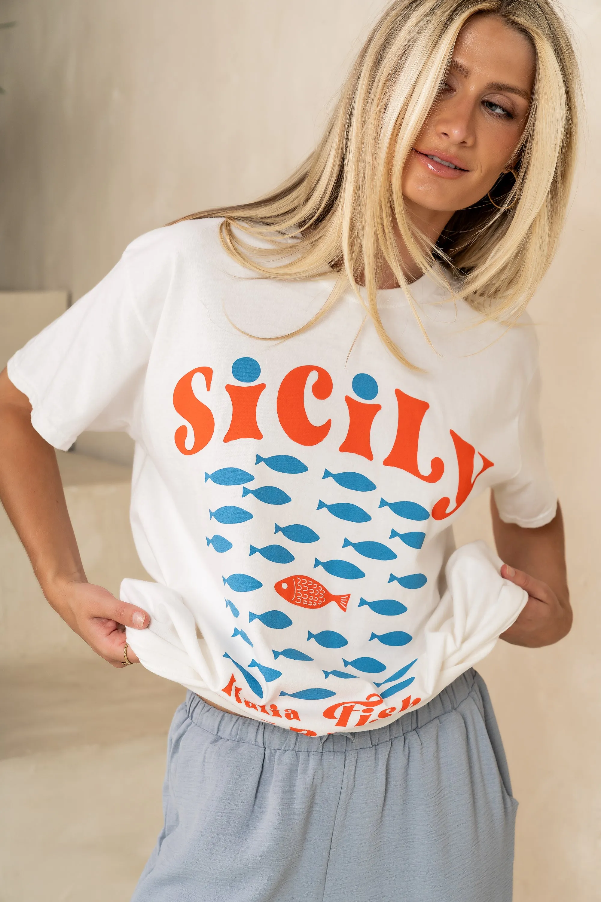 Sicily Oversized Graphic Tee - FINAL SALE sold by bohme product image thumbnail 5