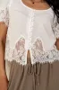 Angel Lace Trim Blouse in White - FINAL SALE sold by bohme
