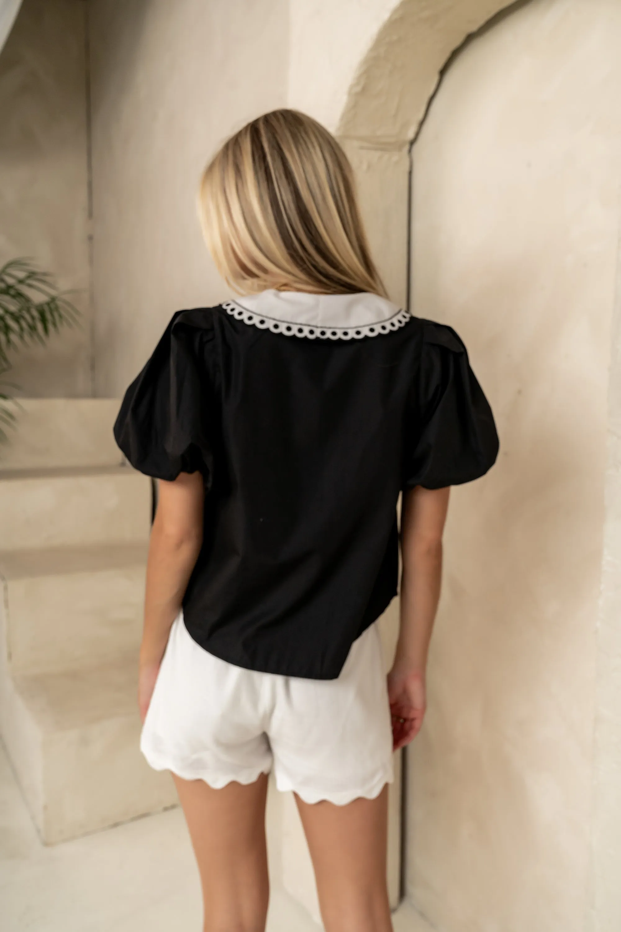 Lara Embroidered Blouse in Black - FINAL SALE sold by bohme product image thumbnail 3