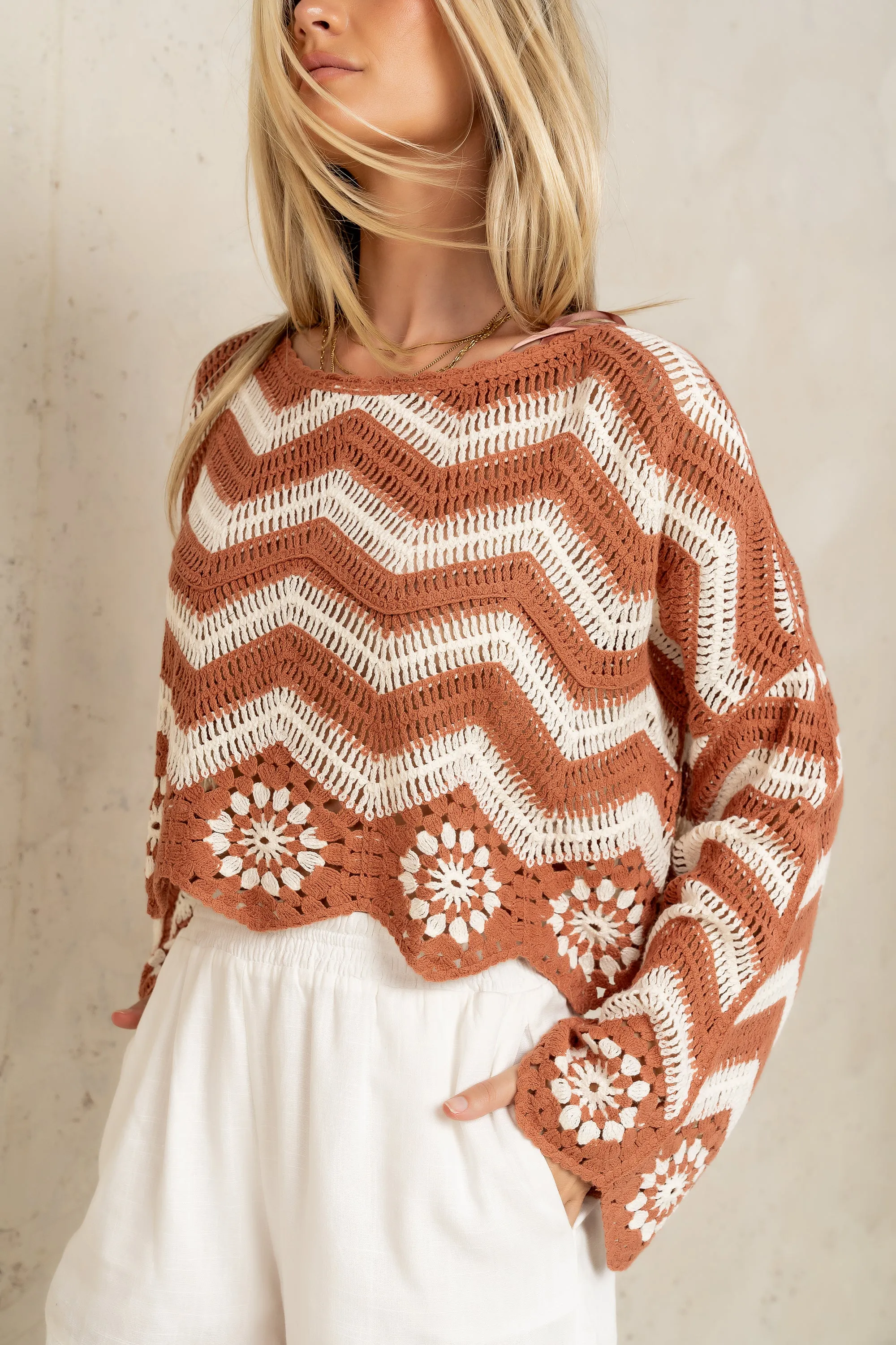 Indie Crochet Sweater - FINAL SALE sold by bohme product image thumbnail 3