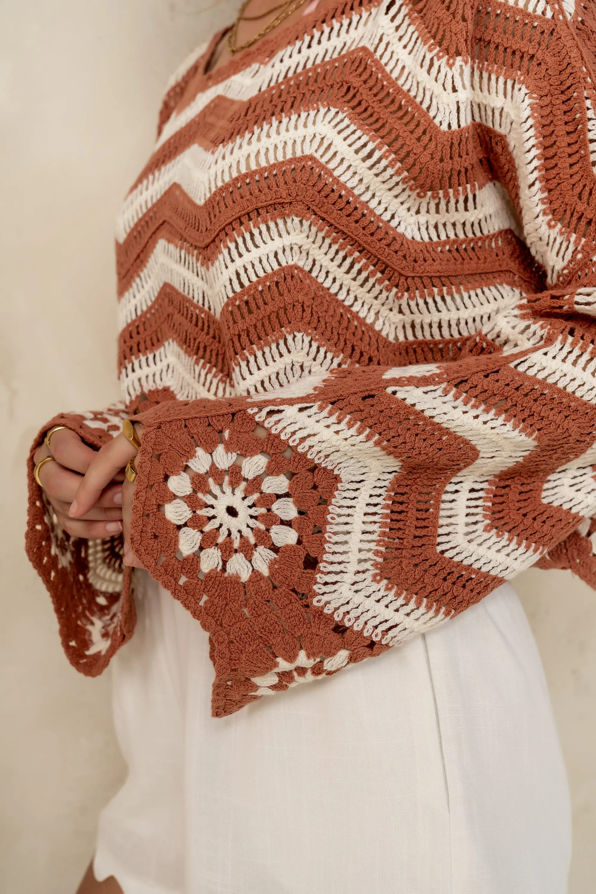 Indie Crochet Sweater - FINAL SALE sold by bohme product image thumbnail 4