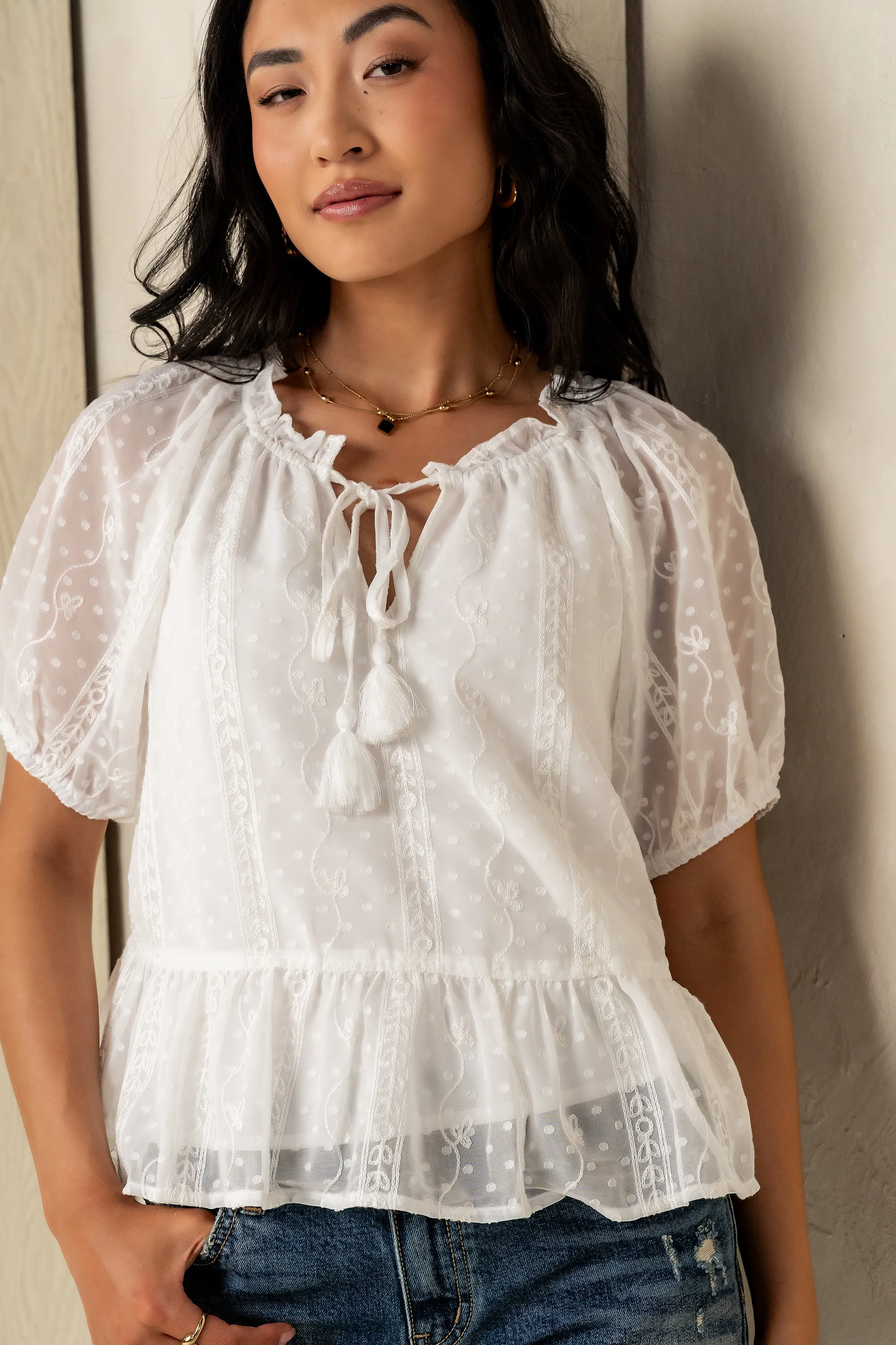 Melina Embroidered Blouse - FINAL SALE sold by bohme