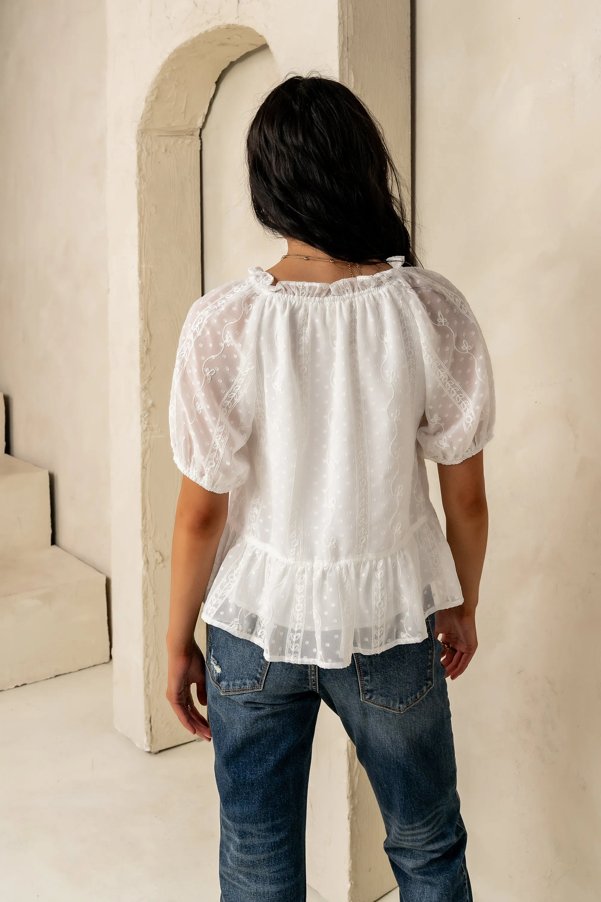 Melina Embroidered Blouse - FINAL SALE sold by bohme product image thumbnail 3