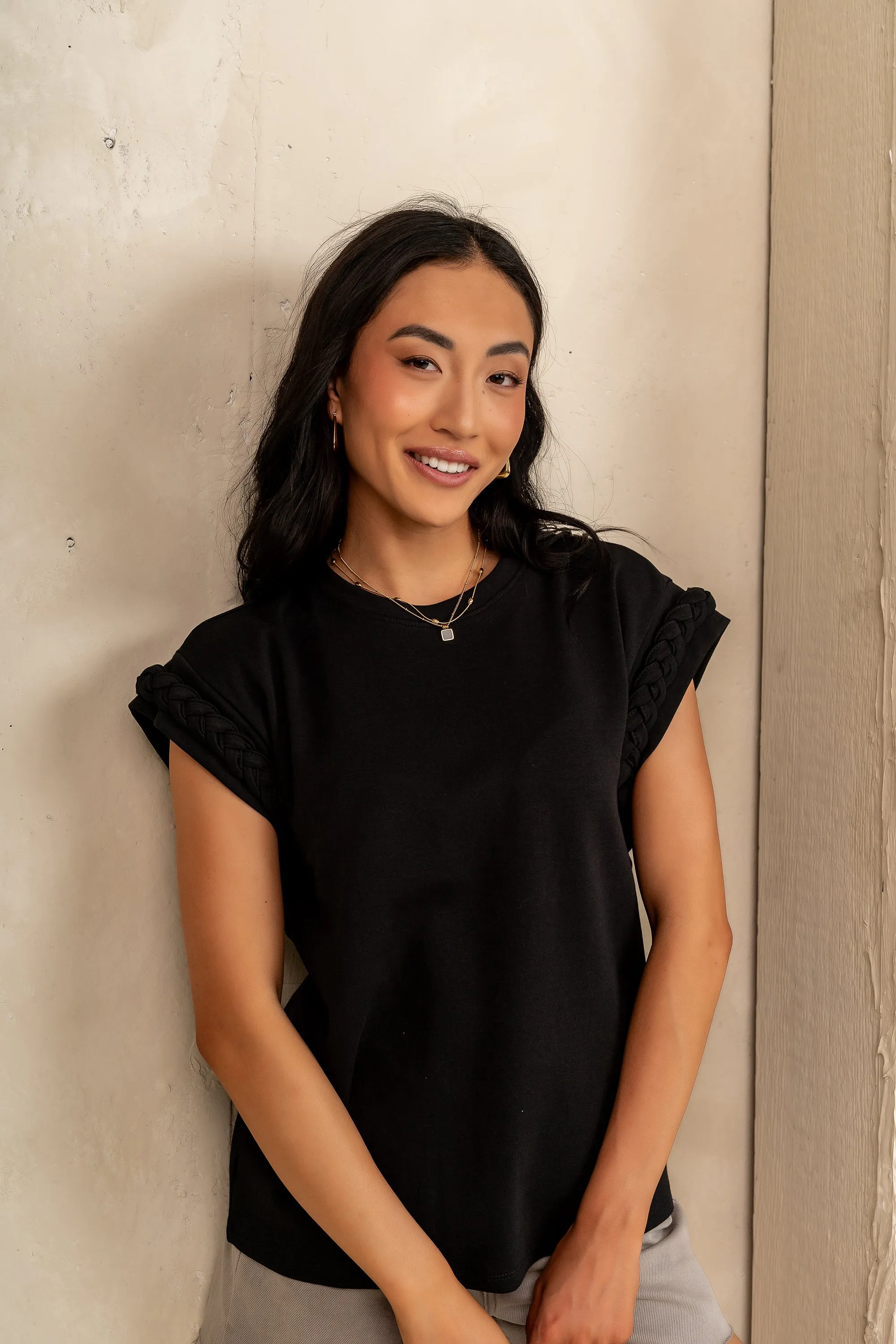 Tessa Knit Top in Black - FINAL SALE sold by bohme product image thumbnail 5