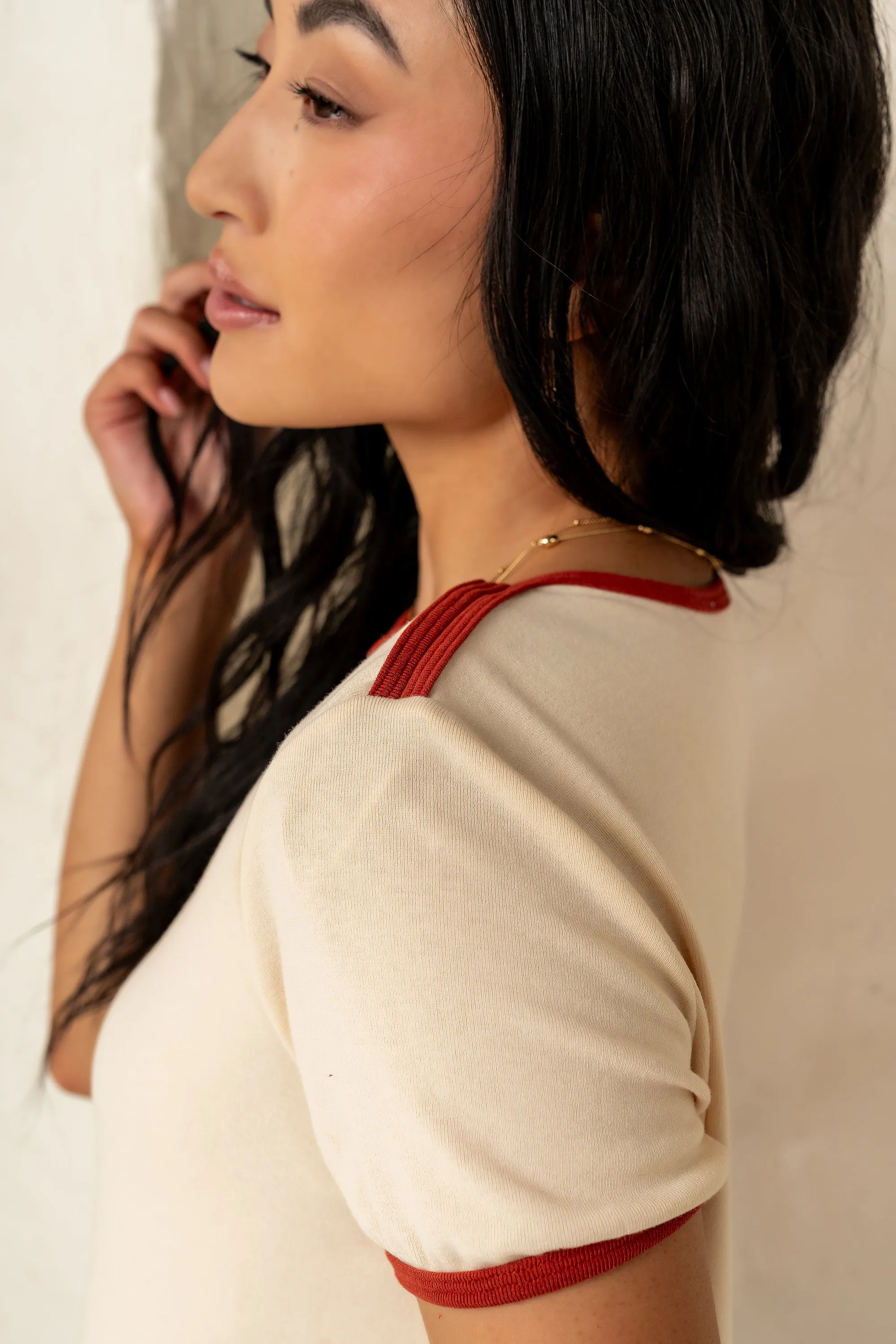 Goldie Contrast Tee - FINAL SALE sold by bohme product image thumbnail 2