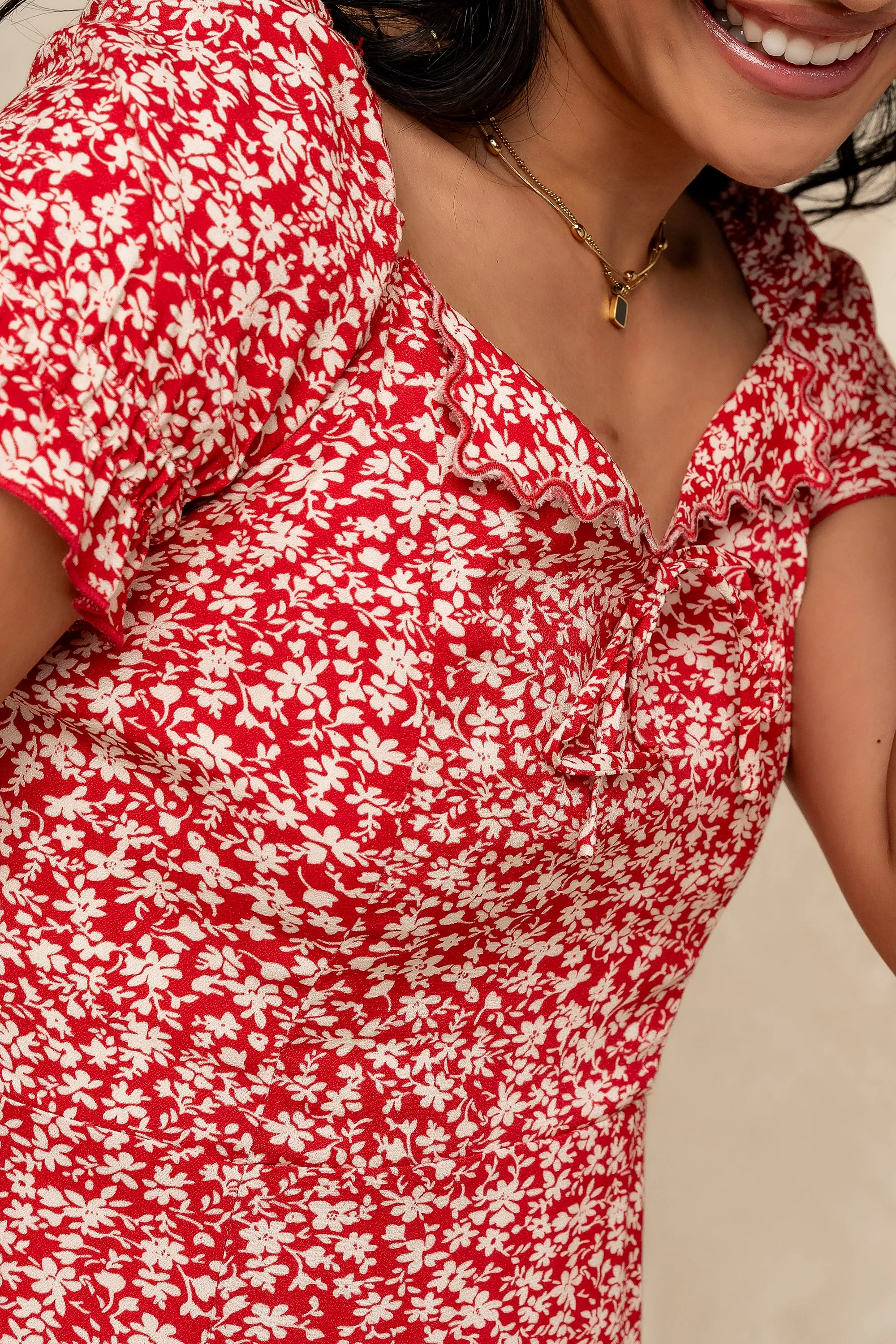 Marlow Maxi Dress in Red - FINAL SALE sold by bohme product image thumbnail 2