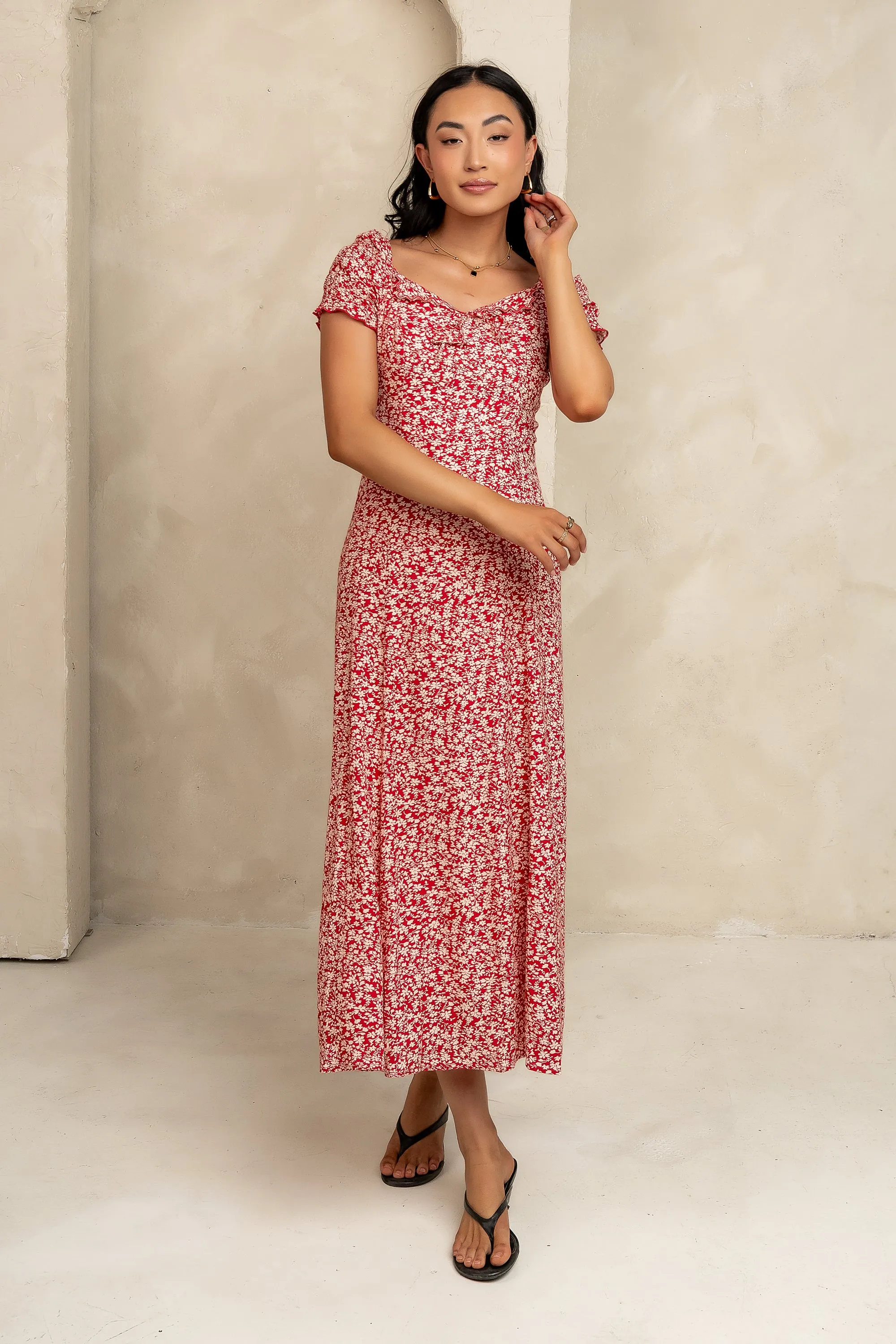 Marlow Maxi Dress in Red - FINAL SALE sold by bohme
