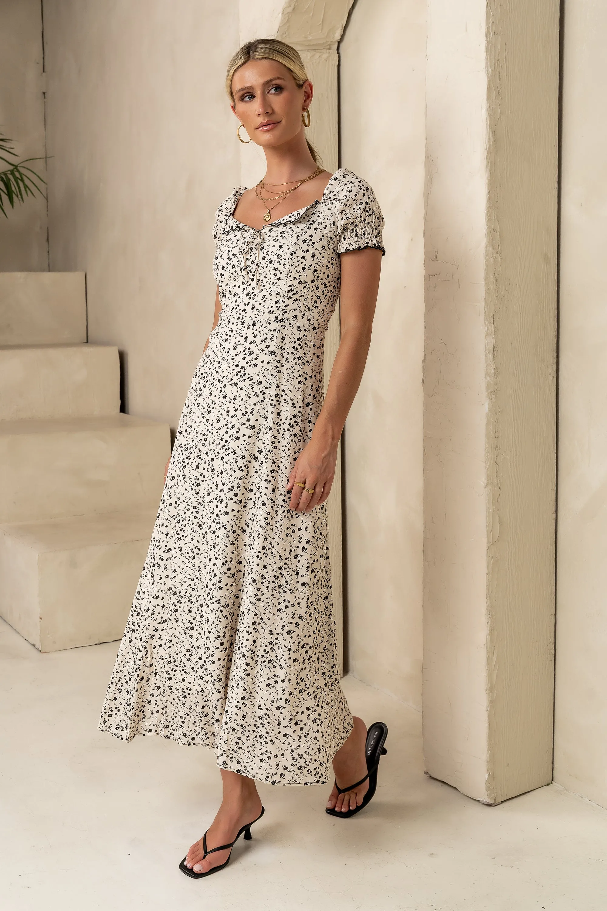 Marlow Maxi Dress in Cream - FINAL SALE sold by bohme product image thumbnail 4