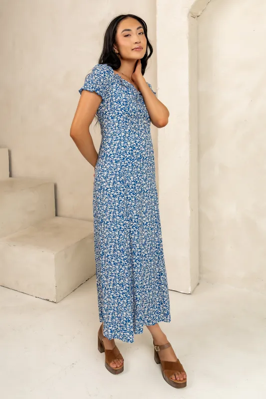 Marlow Maxi Dress in Blue sold by bohme