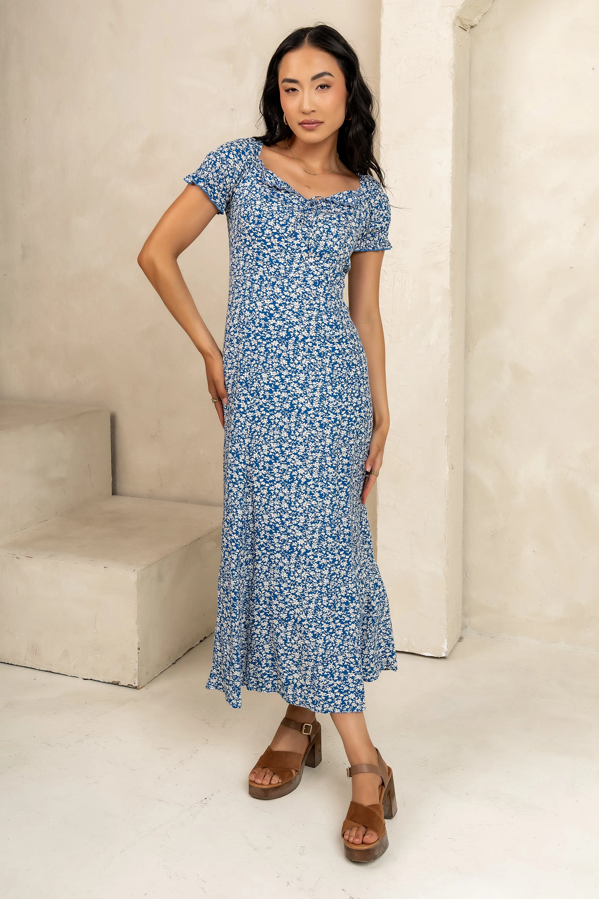 Marlow Maxi Dress in Blue - FINAL SALE sold by bohme product image thumbnail 5