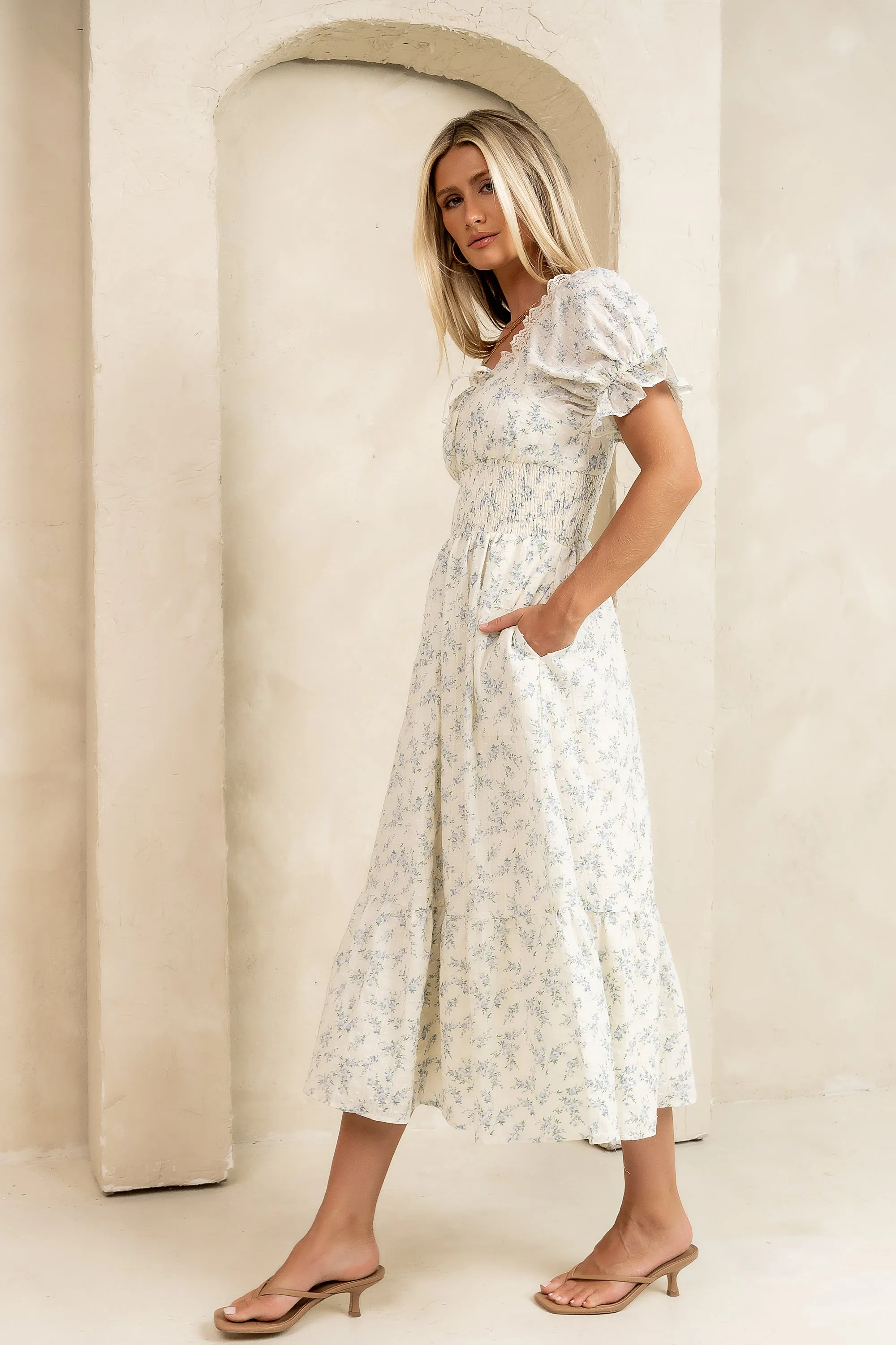 Travis Floral Midi Dress sold by bohme product image thumbnail 4
