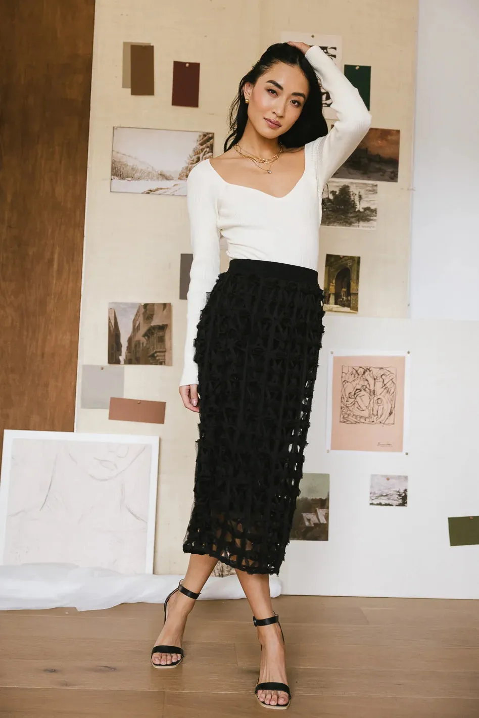 Nyla Ribbed Sweater in Cream - FINAL SALE sold by bohme product image thumbnail 5